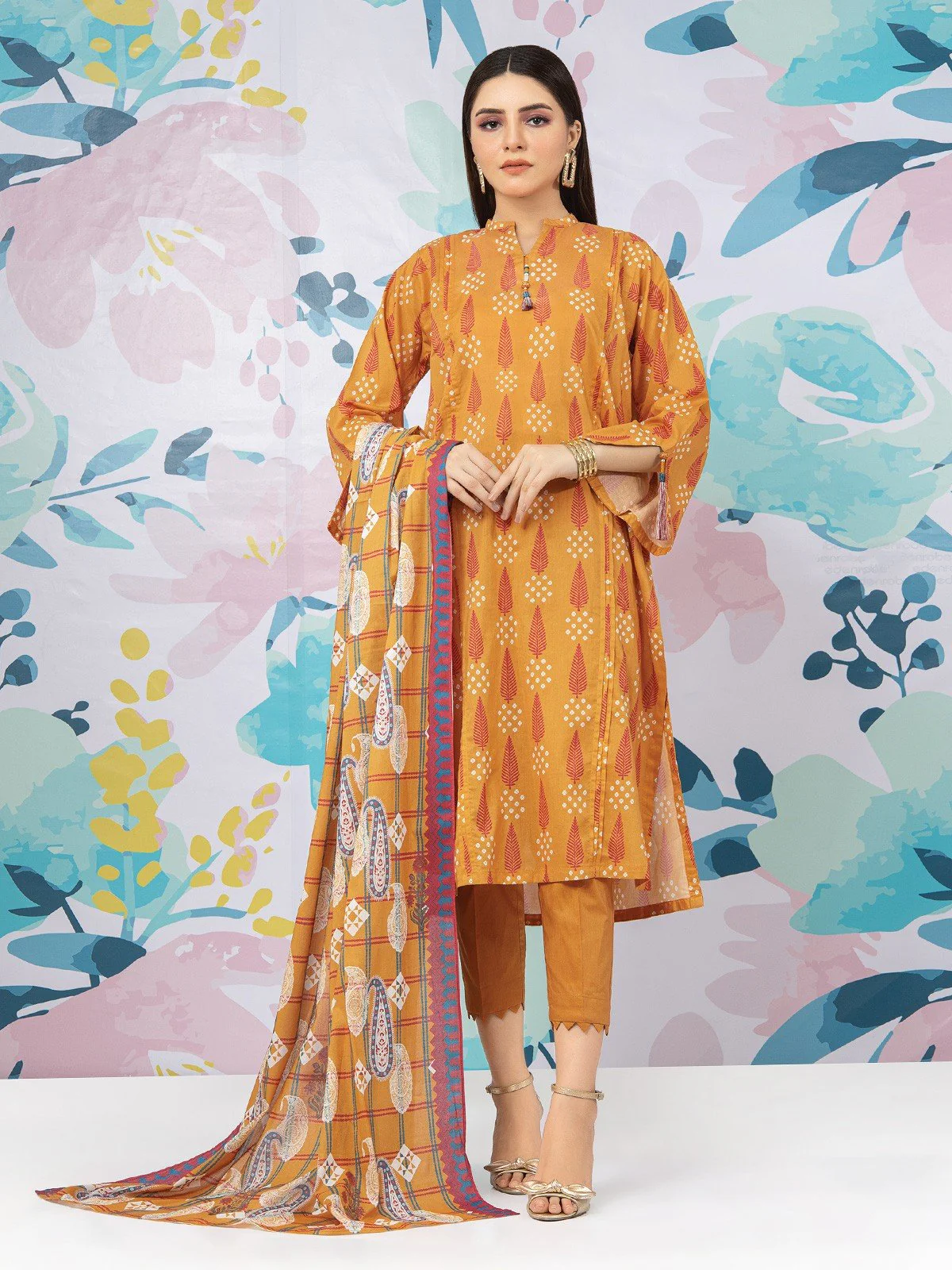 Printed Lawn Suit - EWU22A1-23421