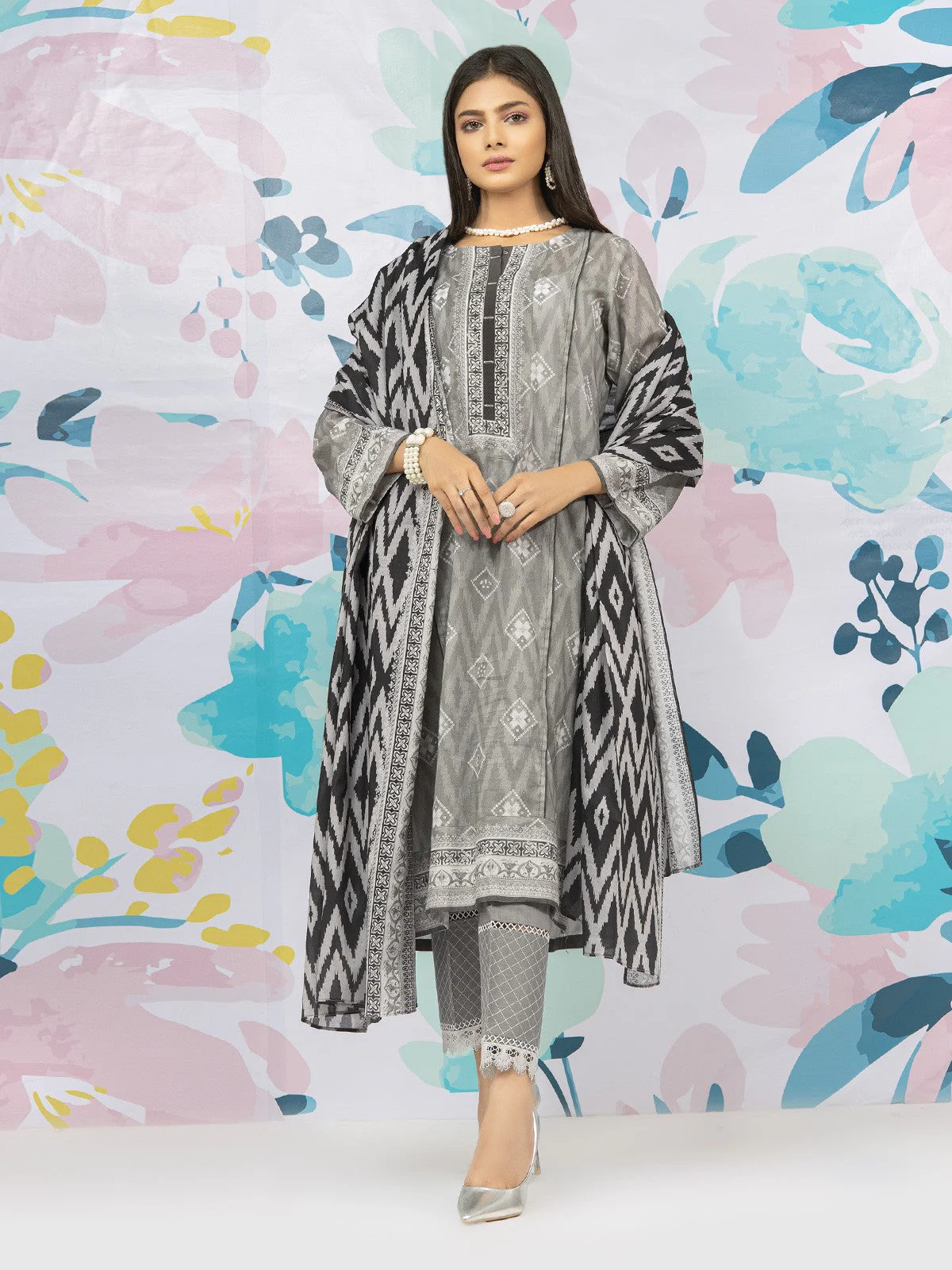 Printed Lawn Shirt Dupatta - EWU22A1-23435SD