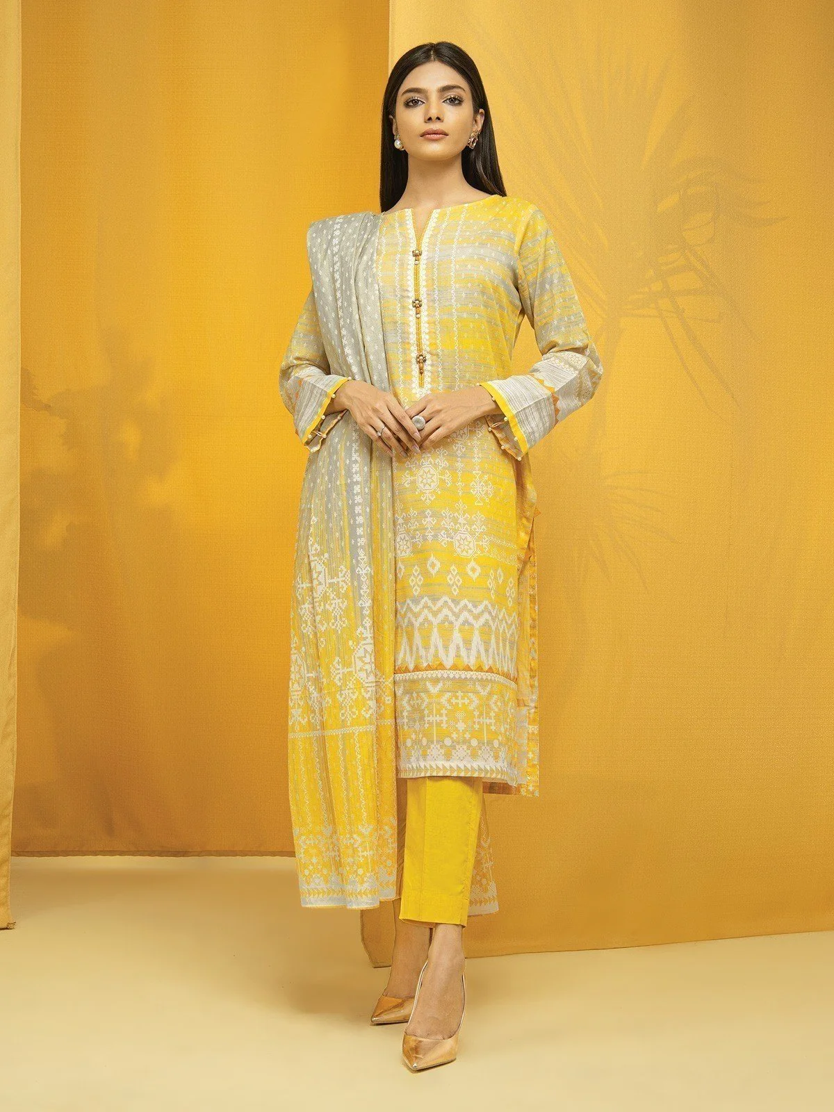Printed Lawn Suit - EWU22A1-23468