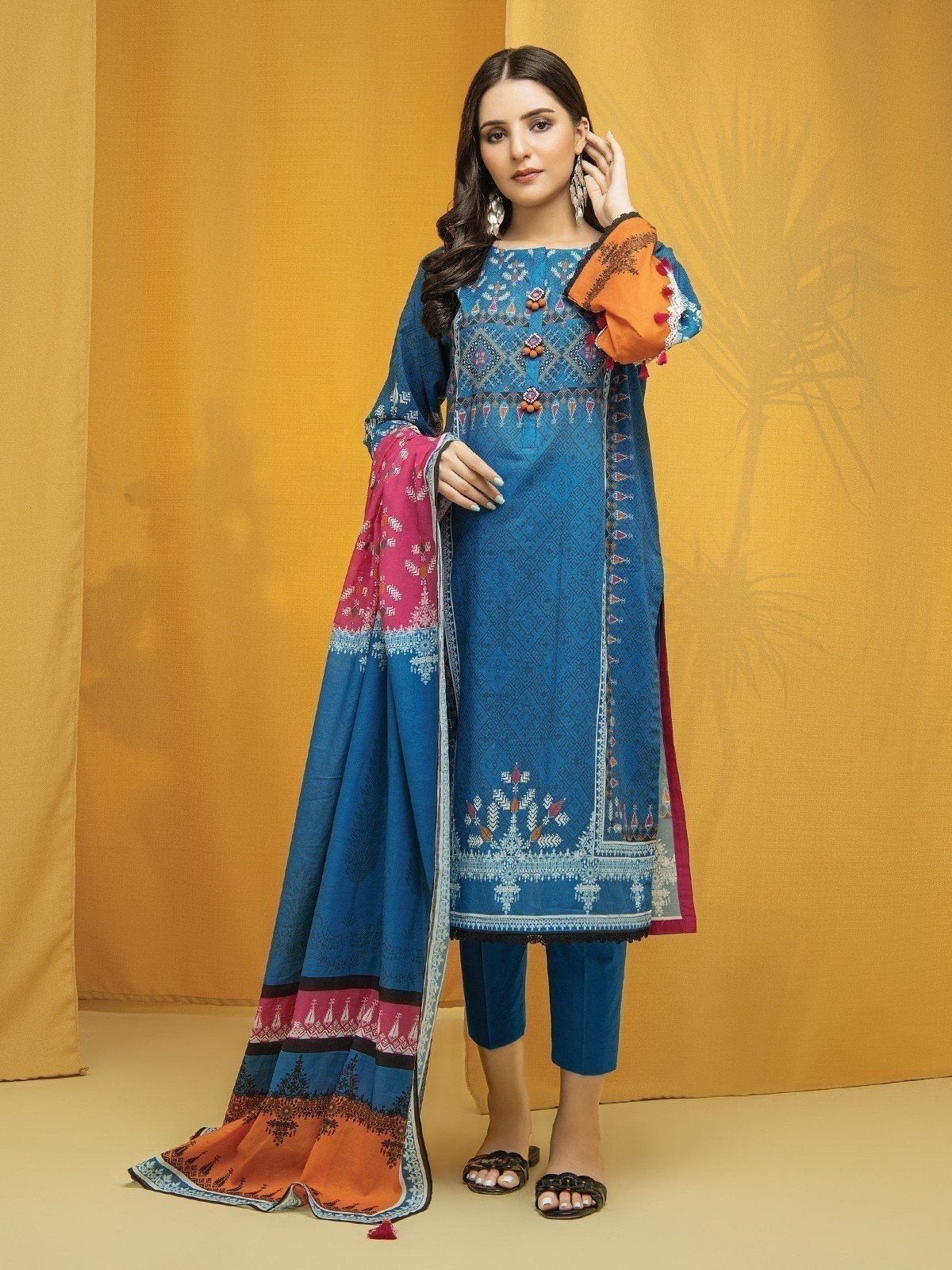 Printed Lawn Suit - EWU22A1-23470