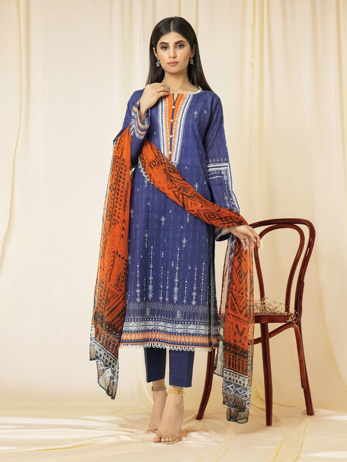 Printed Lawn Shirt - EWU22A2-23499S