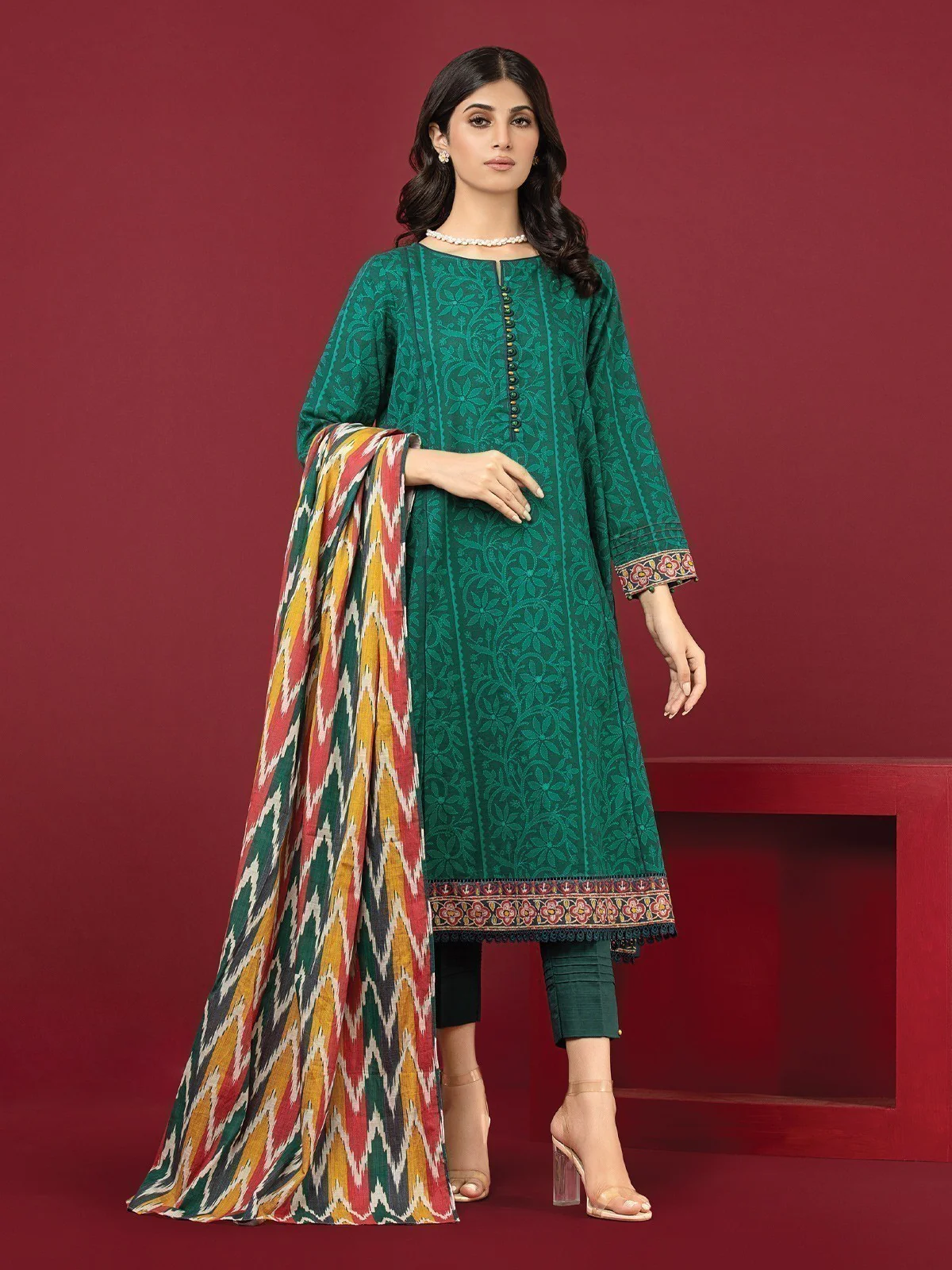 Printed Khaddar Suit - EWU22A3-24412