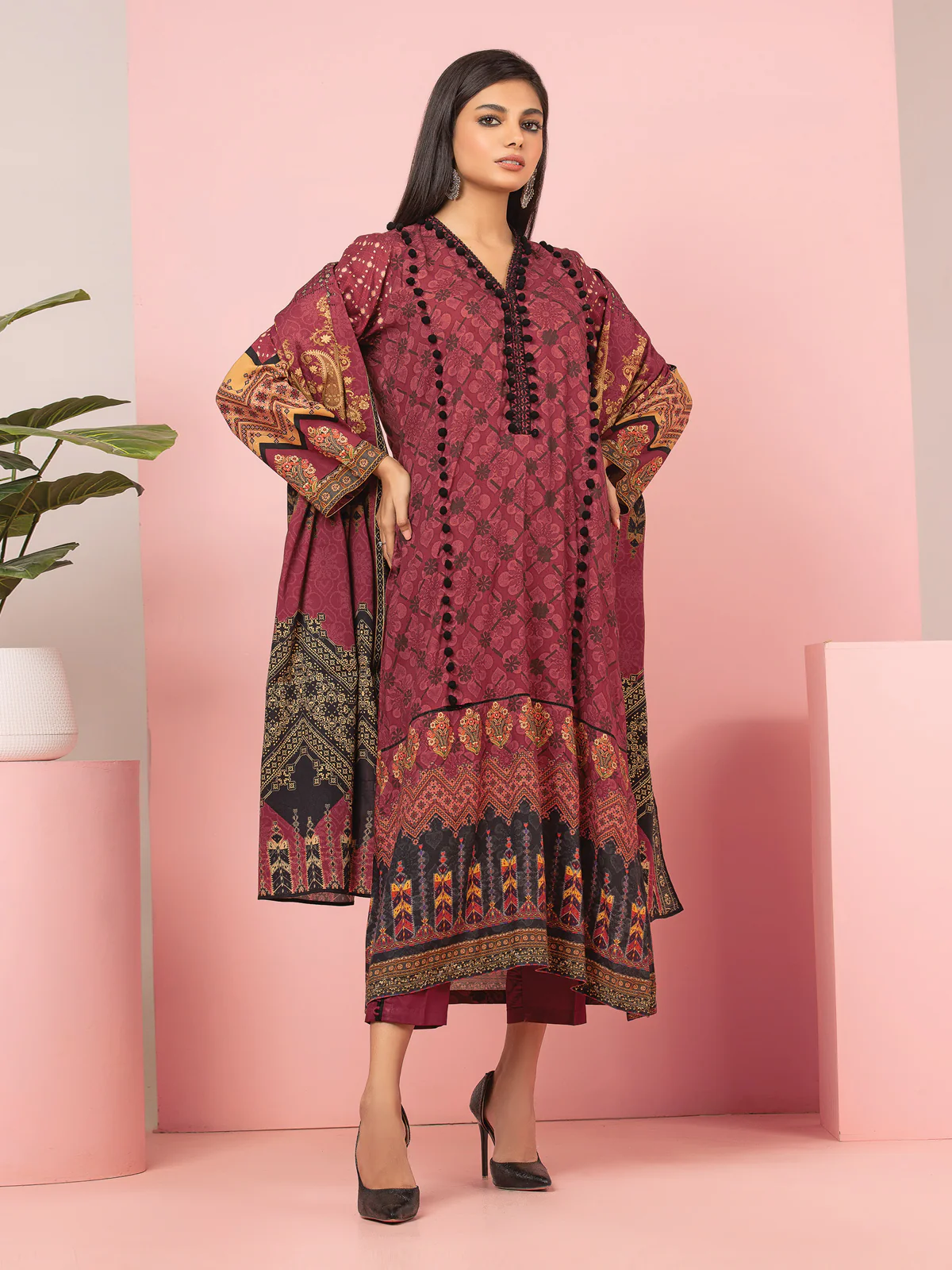 Printed Viscose Suit - EWU22A4-24016