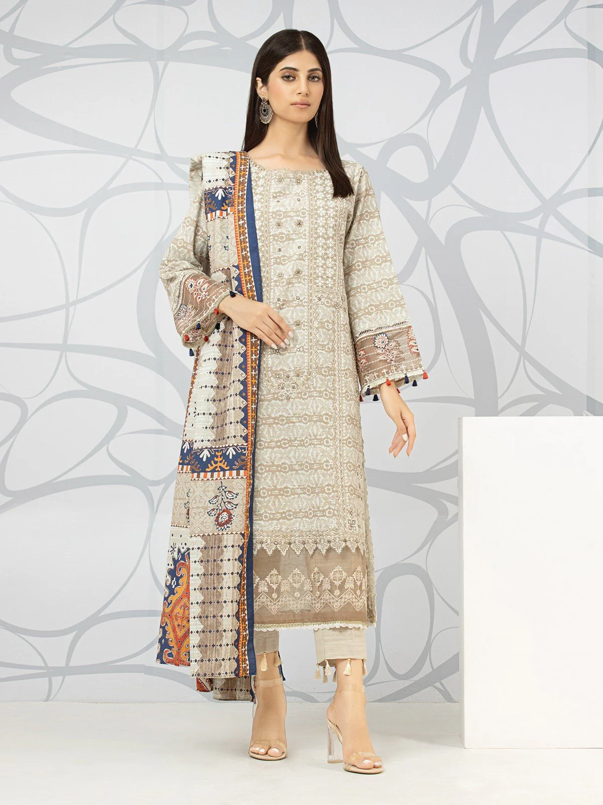 Embroidered Lawn Shirt Trouser - EWU22V1-23621ST