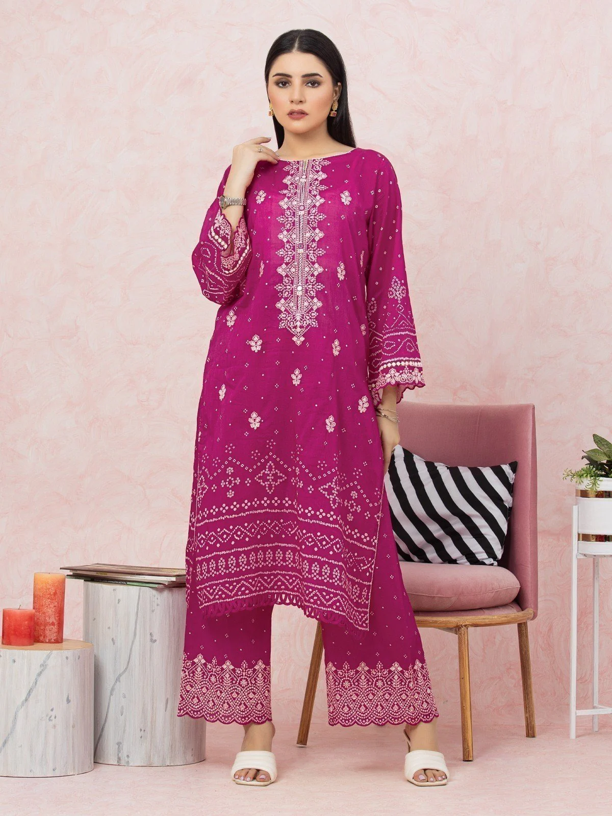 Embroidered Lawn Shirt Trouser - EWU22V1-26536