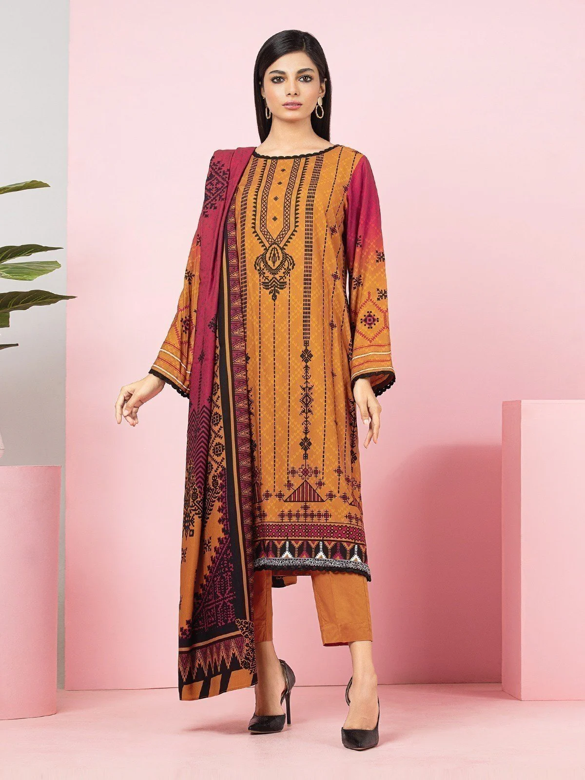 Printed Viscose Suit - EWU22V13-24027
