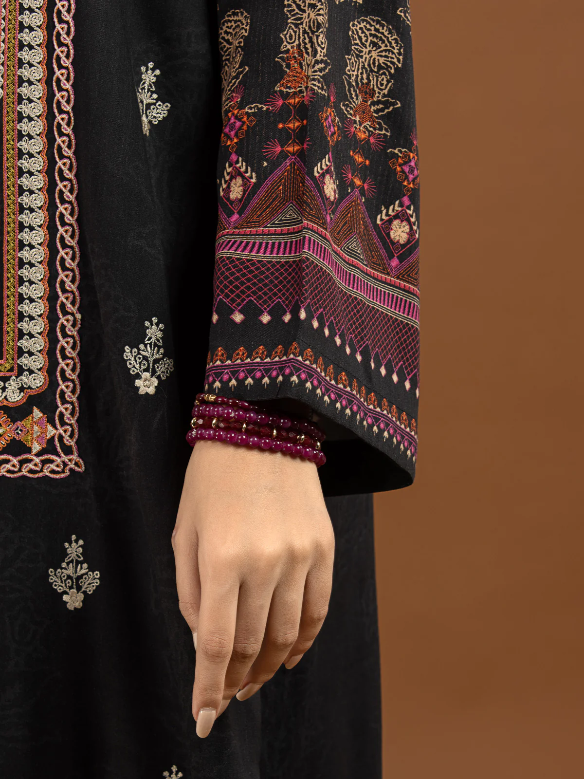 Embroidered Viscose Shirt Trouser - EWU22V13-24035ST - Image 4