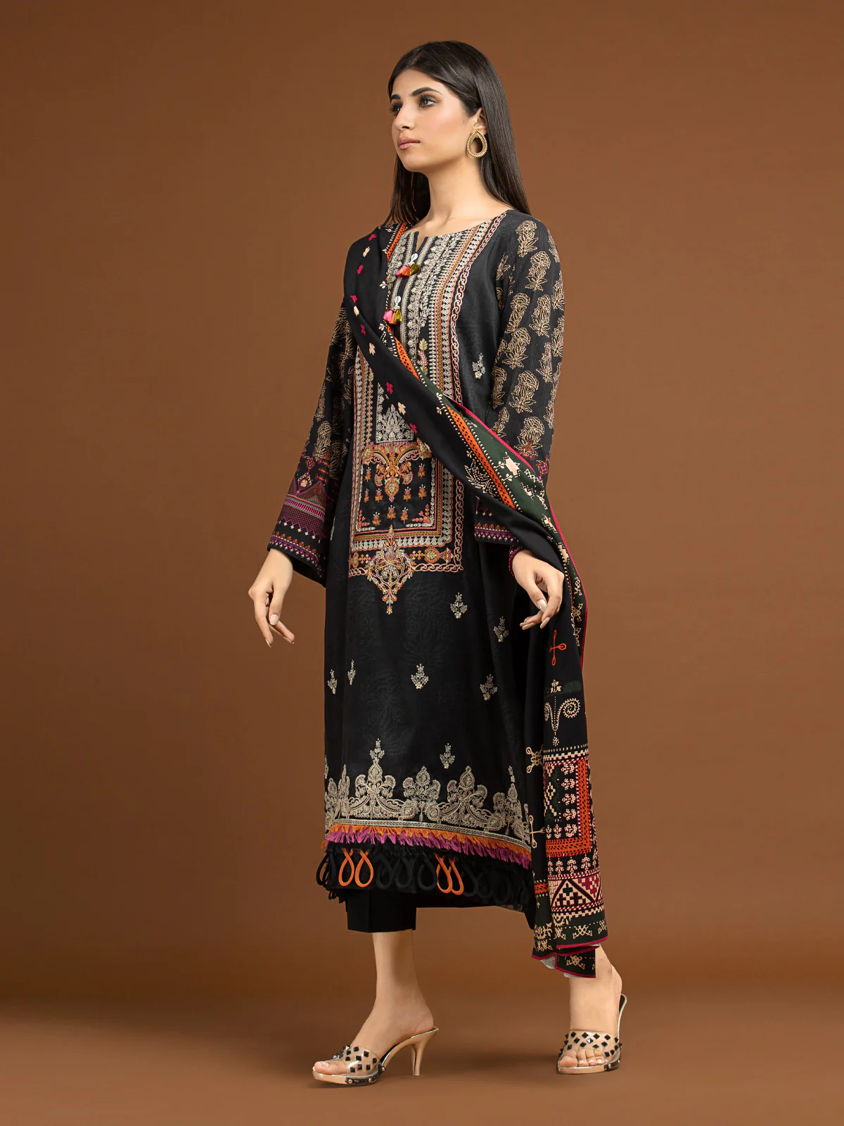 Embroidered Viscose Shirt Trouser - EWU22V13-24035ST - Image 6