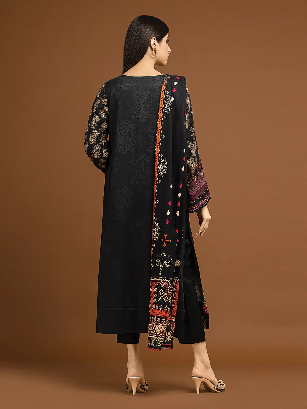 Embroidered Viscose Shirt Trouser - EWU22V13-24035ST - Image 7
