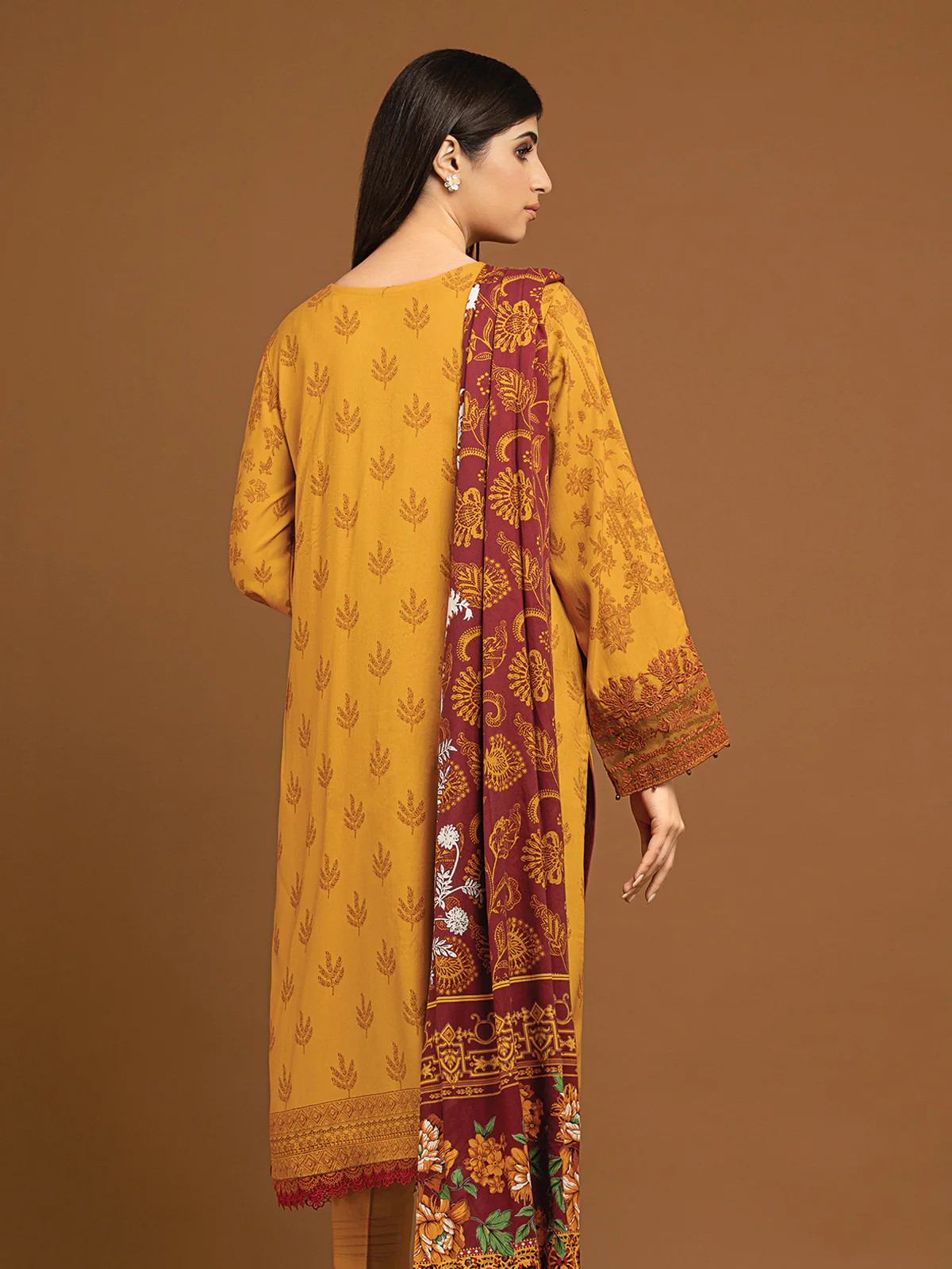 Embroidered Viscose Suit - EWU22V13-24037XXL - Image 6