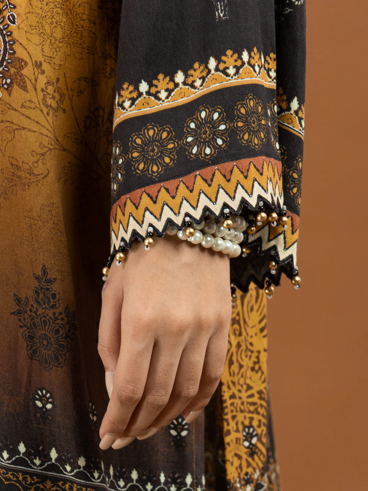 Embroidered Viscose Suit - EWU22V13-24044XXL - Image 3