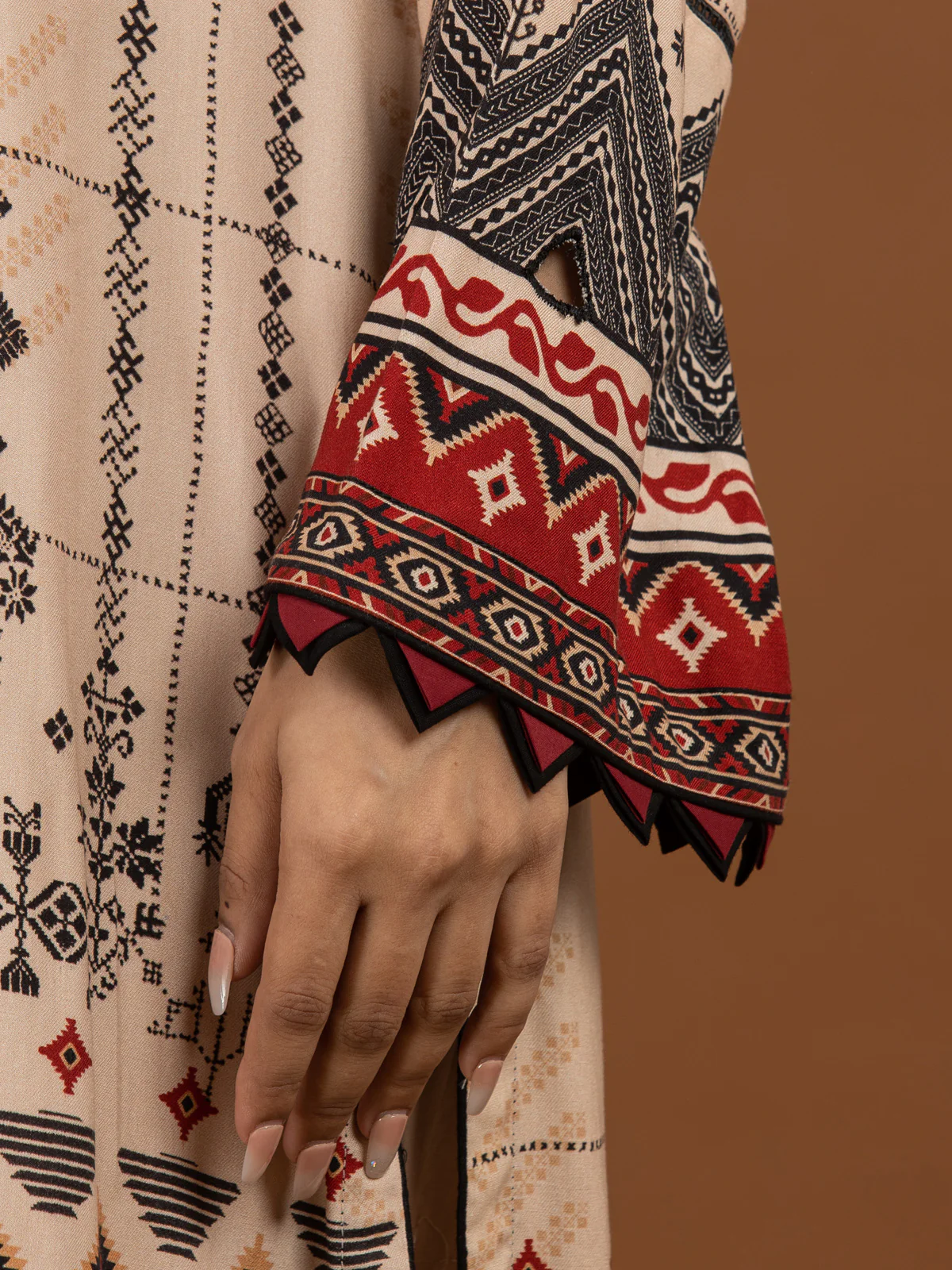 Embroidered Viscose Suit - EWU22V13-24045XXL - Image 4