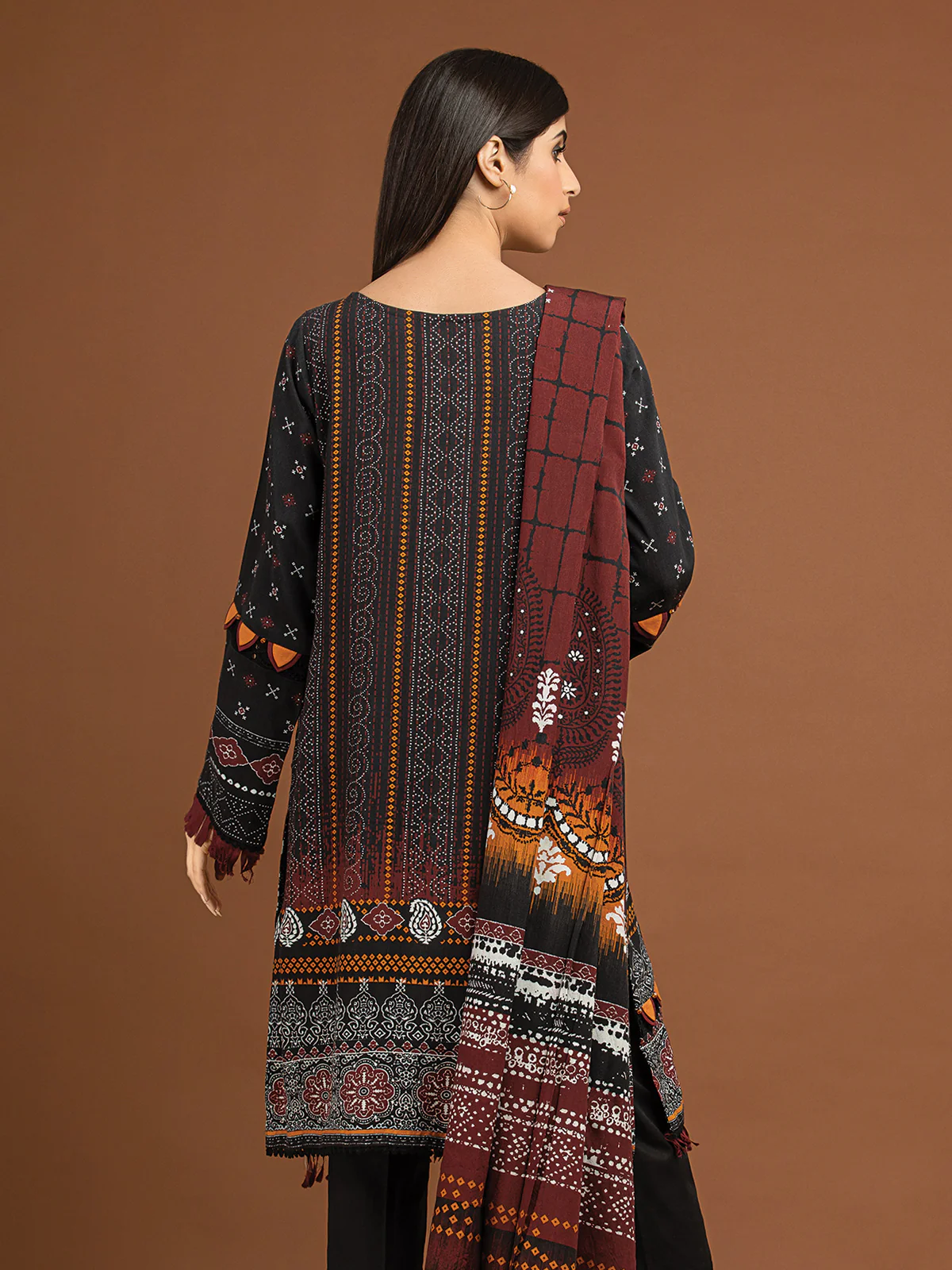 Embroidered Viscose Suit - EWU22V13-24048 - Image 5