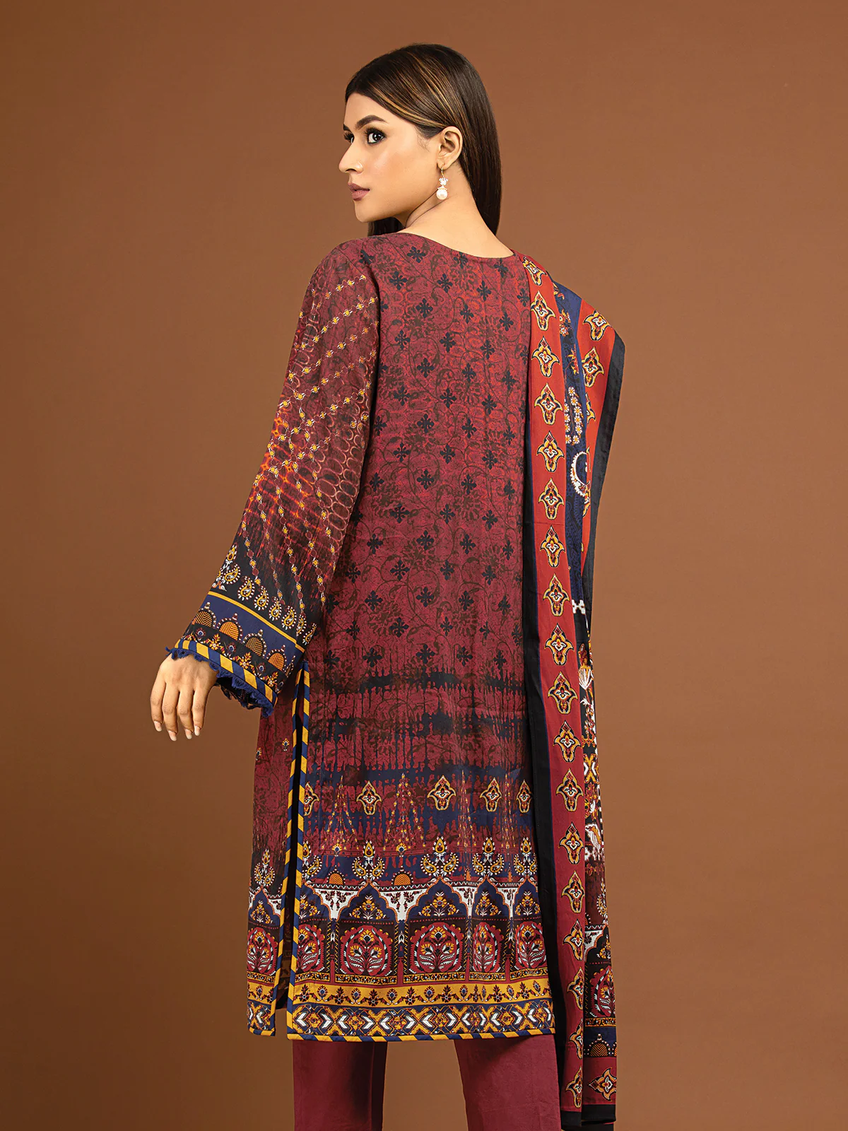 Embroidered Viscose Suit - EWU22V13-24050 - Image 6
