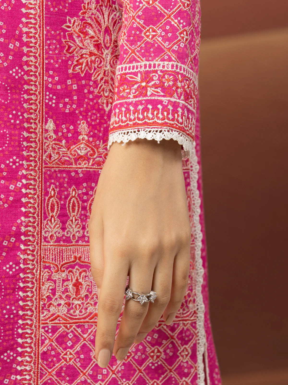 Embroidered Cotail Suit - EWU22V8-25001 - Image 3