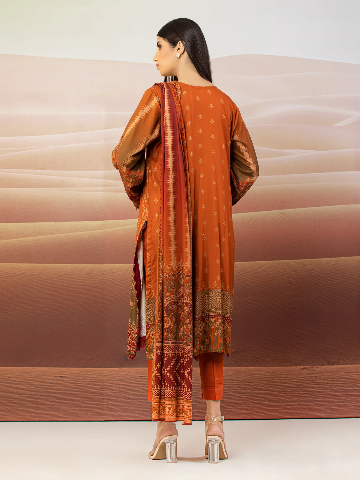 Embroidered Cotail Suit - EWU22V8-25003 - Image 6
