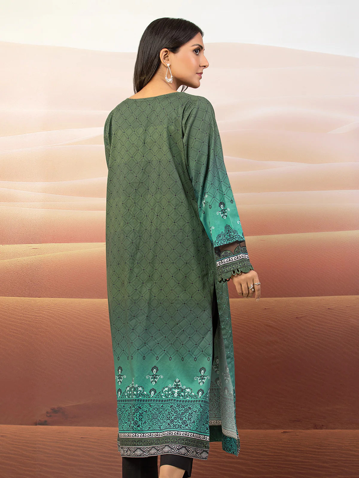 Embroidered Cotton Satin Shirt - EWU22V9-25046 - Image 7
