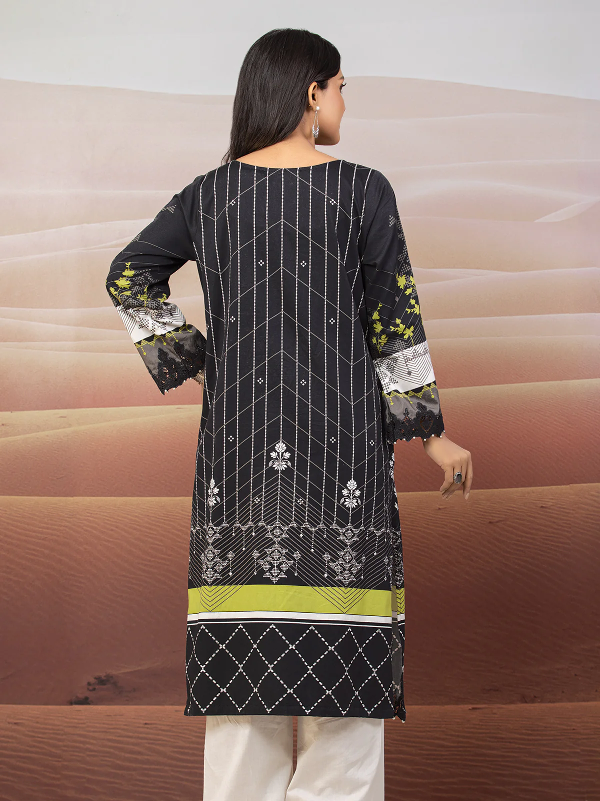 Embroidered Cotton Satin Shirt - EWU22V9-25047 - Image 5