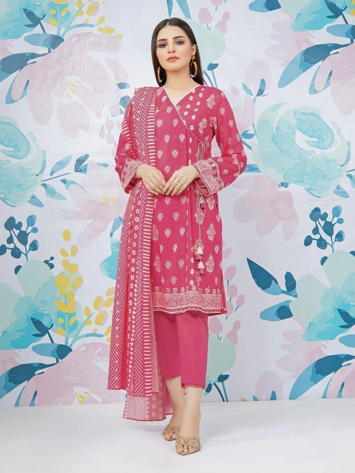 Printed Lawn Suit - EWU23A1-26350
