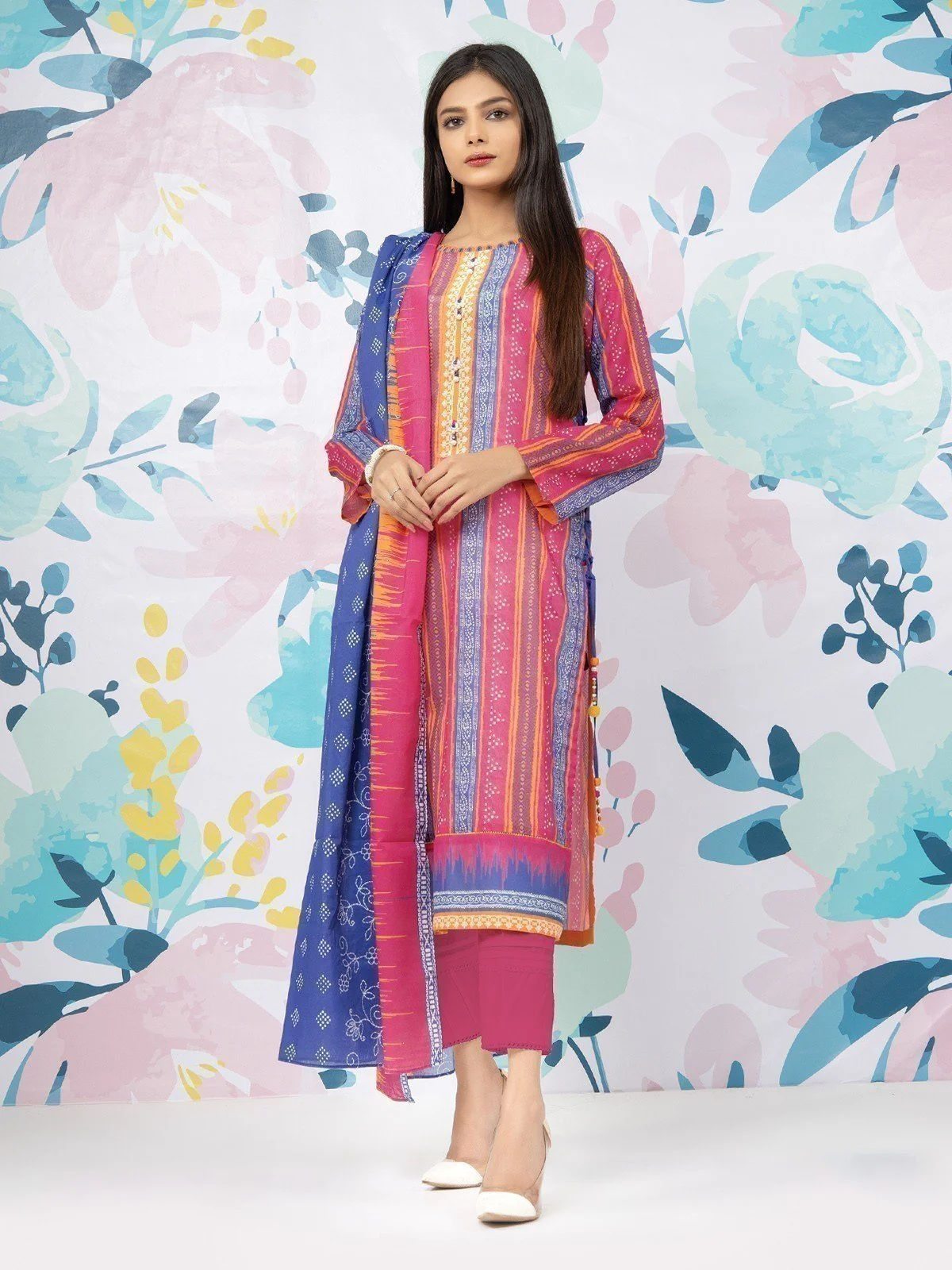 Printed Lawn Suit - EWU23A1-26362