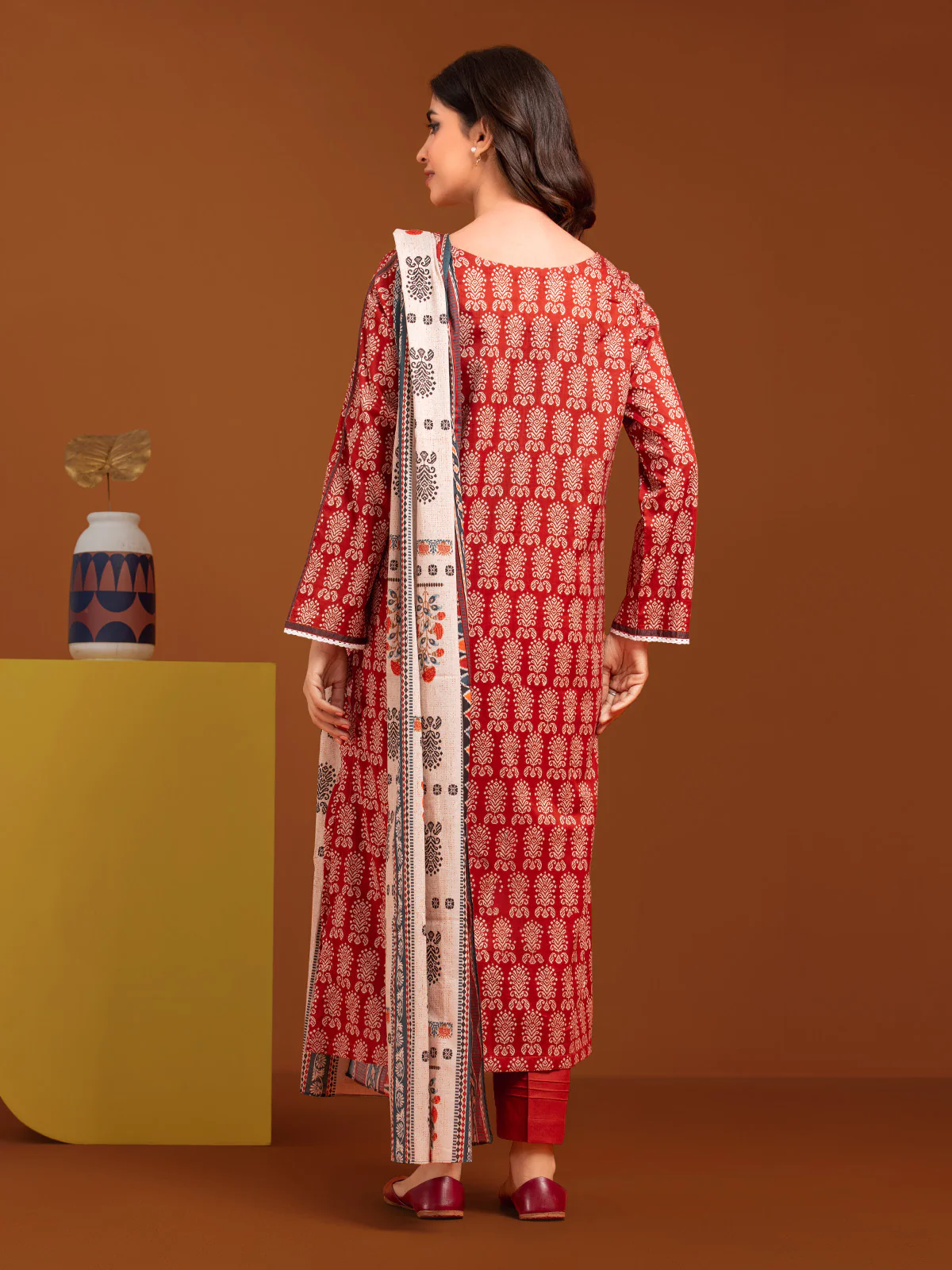 Printed Khaddar Suit - EWU23A3-27088-3P - Image 6