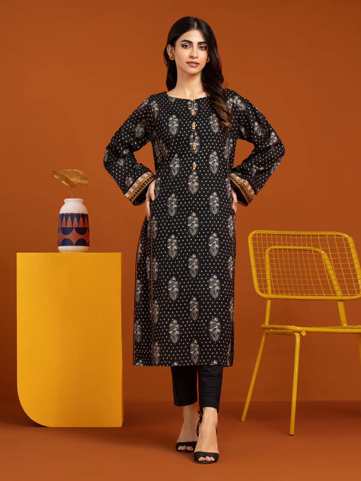 Printed Khaddar Shirt Trouser - EWU23A3-27250ST