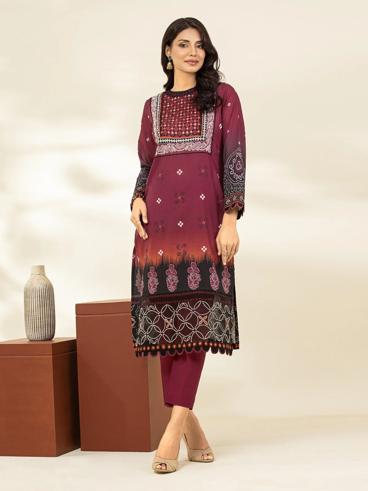 Embroidered Lawn Shirt Trouser - EWU23V1-23572