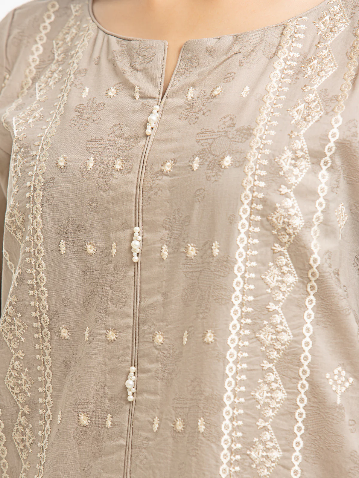 Embroidered Dobby Suit - EWU23V7-26737-3P - Image 4