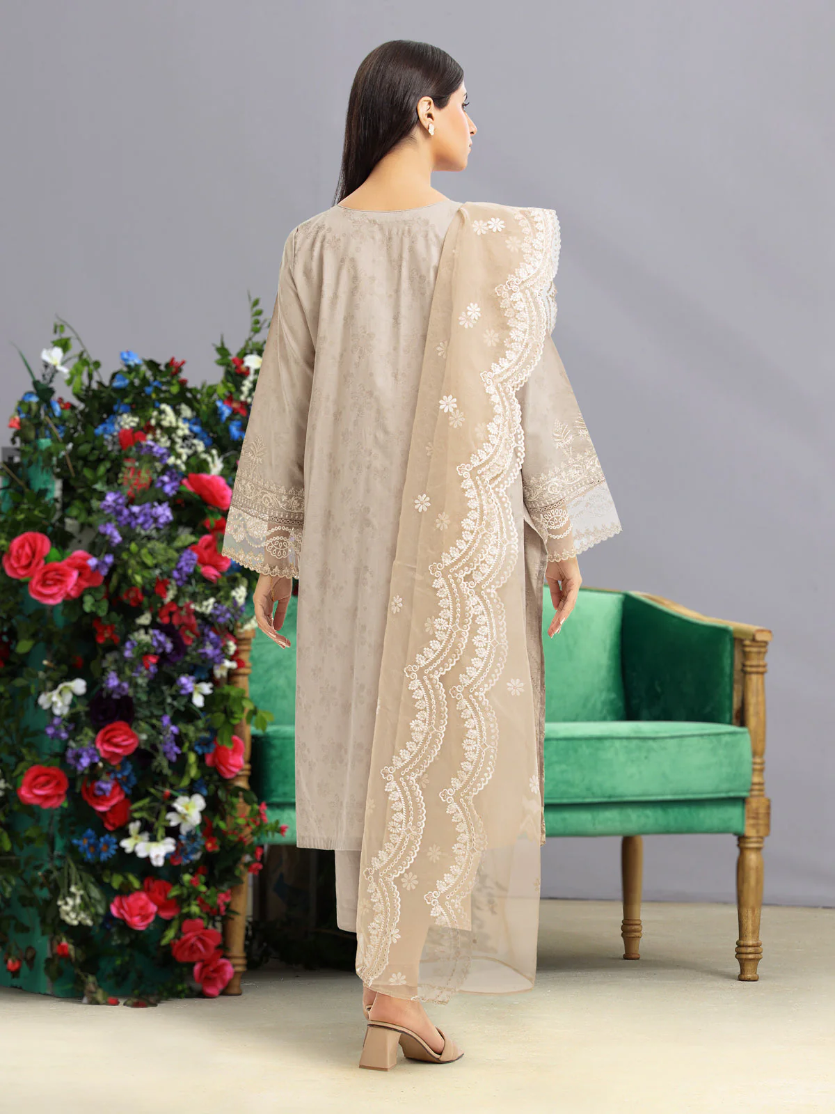 Embroidered Dobby Shirt - EWU23V7-26737S - Image 3