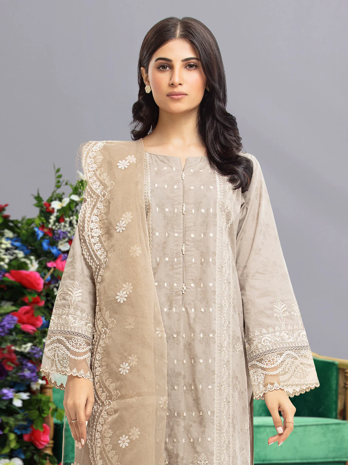 Embroidered Dobby Shirt - EWU23V7-26737S - Image 4