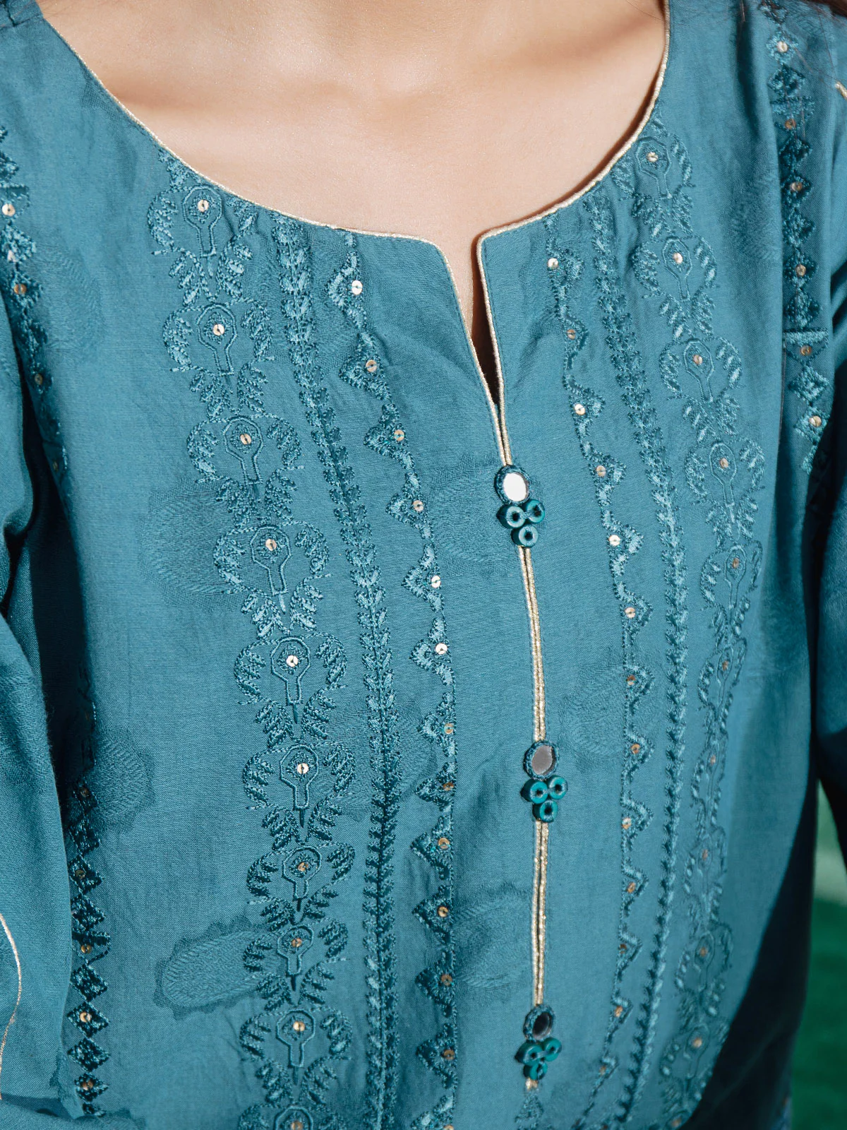 Embroidered Dobby Suit - EWU23V7-26738-3P - Image 3