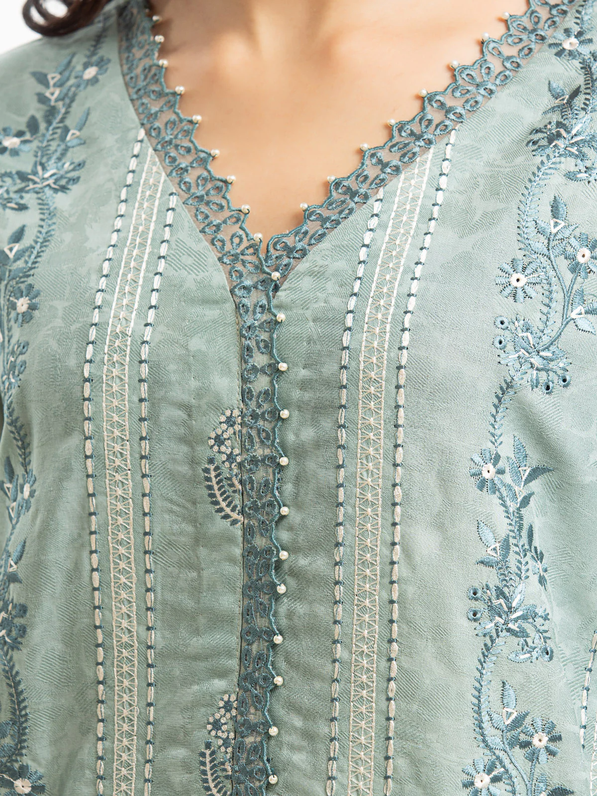 Embroidered Dobby Suit - EWU23V7-26740-3P - Image 3