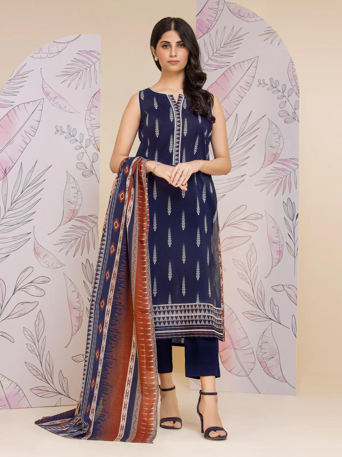 Printed Lawn Suit - EWU24A1-26055-3P