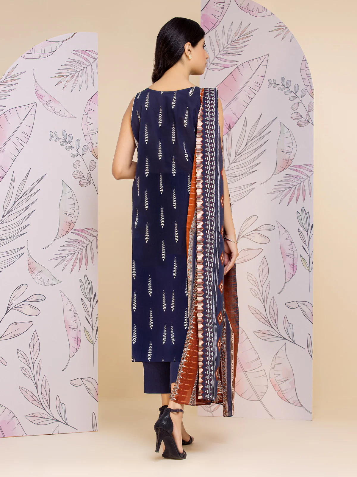 Printed Lawn Suit - EWU24A1-26055-3P - Image 5