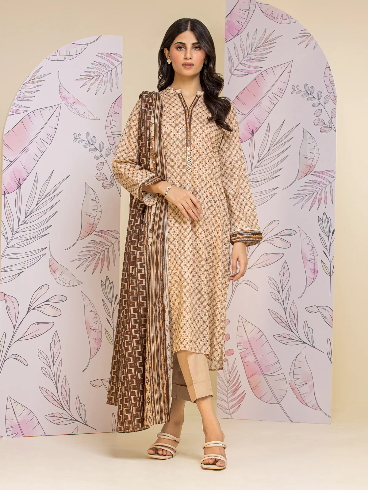 Printed Lawn Suit - EWU24A1-26425-3P - Image 6