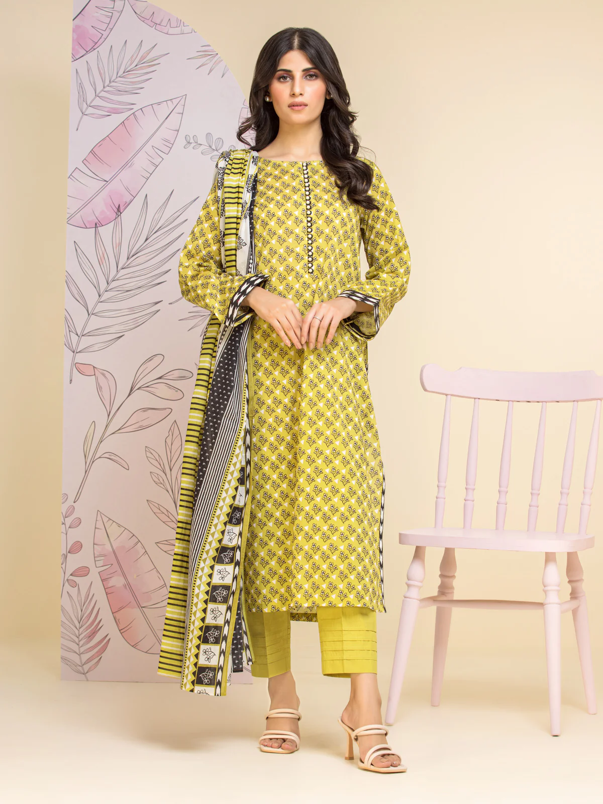Printed Lawn Suit - EWU24A1-26452-3P