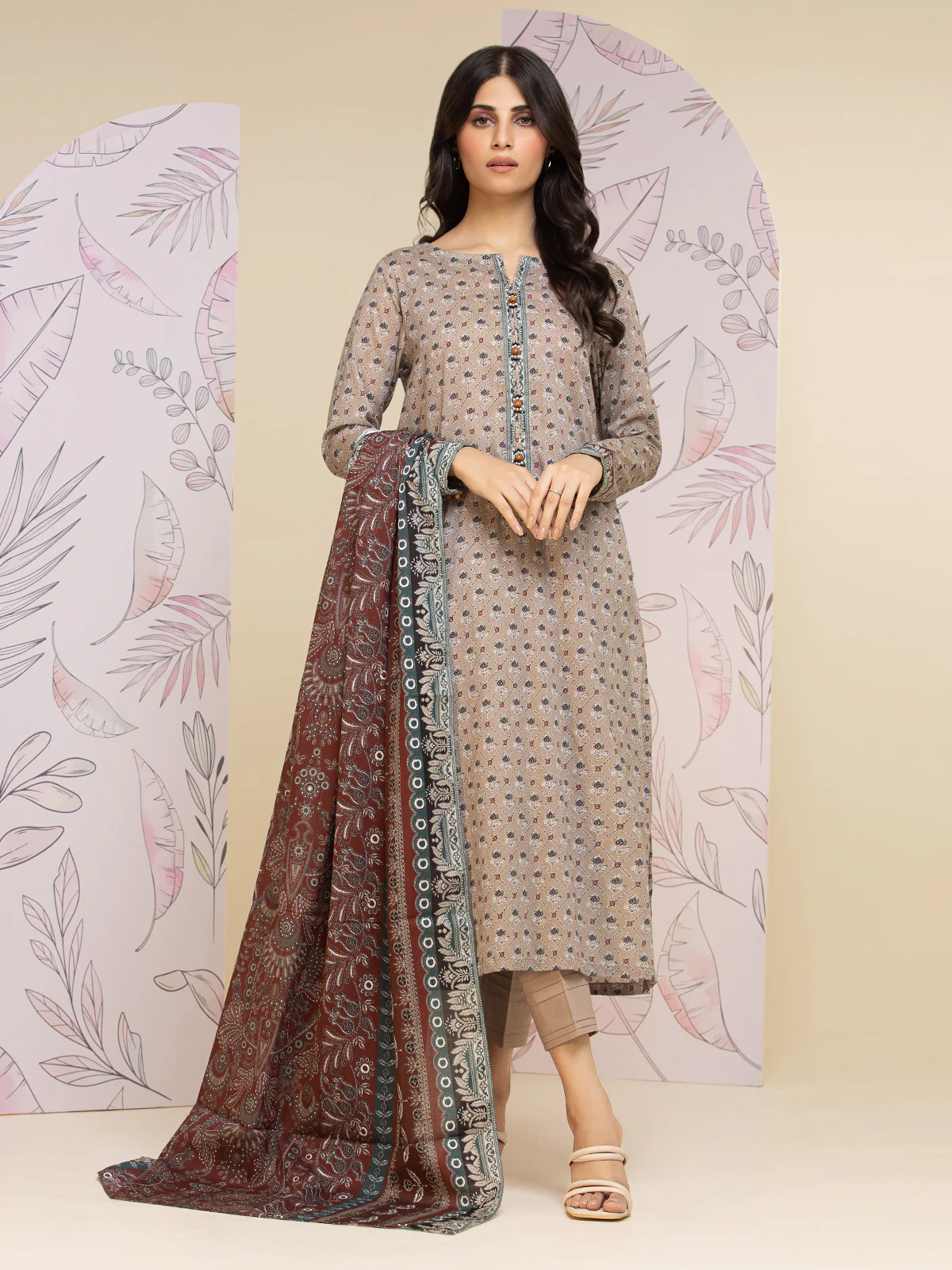 Printed Lawn Suit - EWU24A1-26461-3P