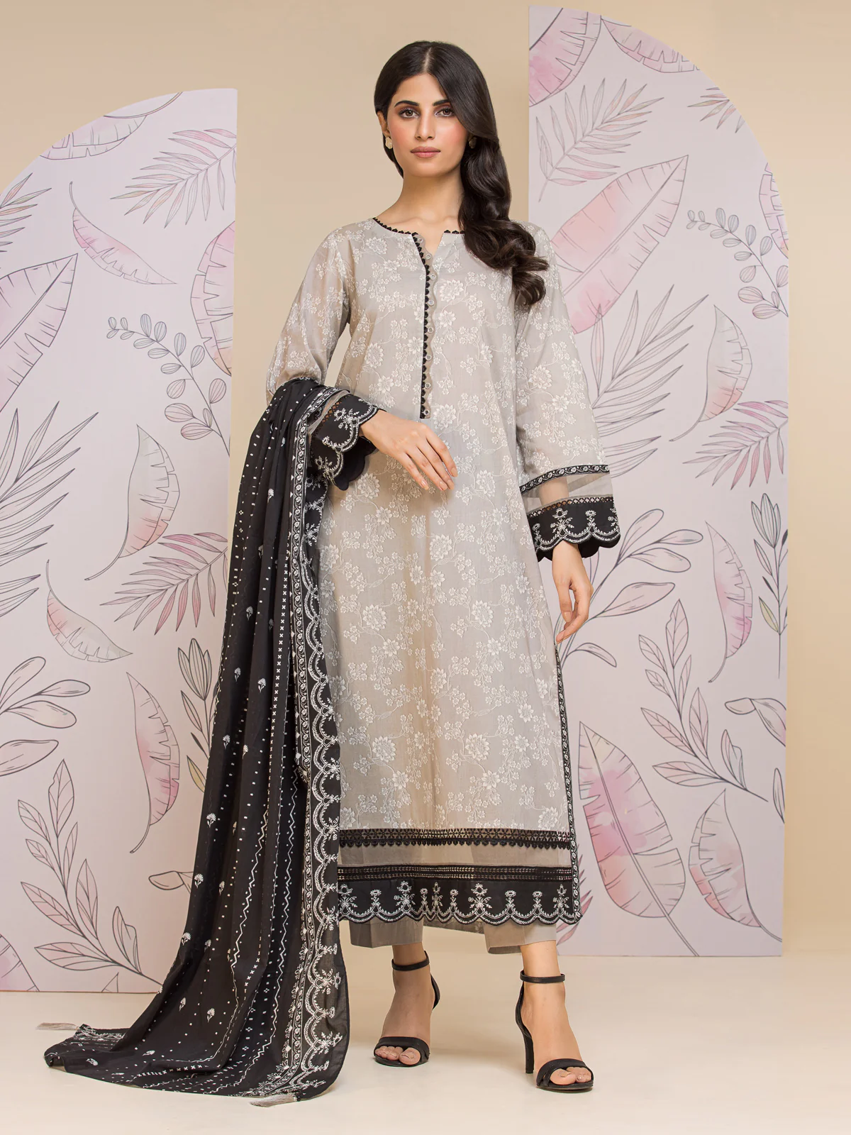Printed Lawn Suit - EWU24A1-28018-3P