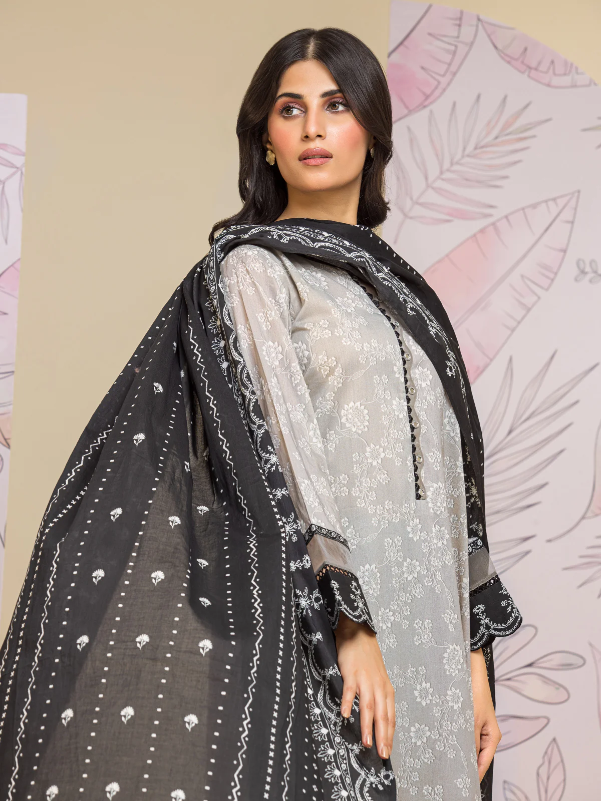 Printed Lawn Suit - EWU24A1-28018-3P - Image 4