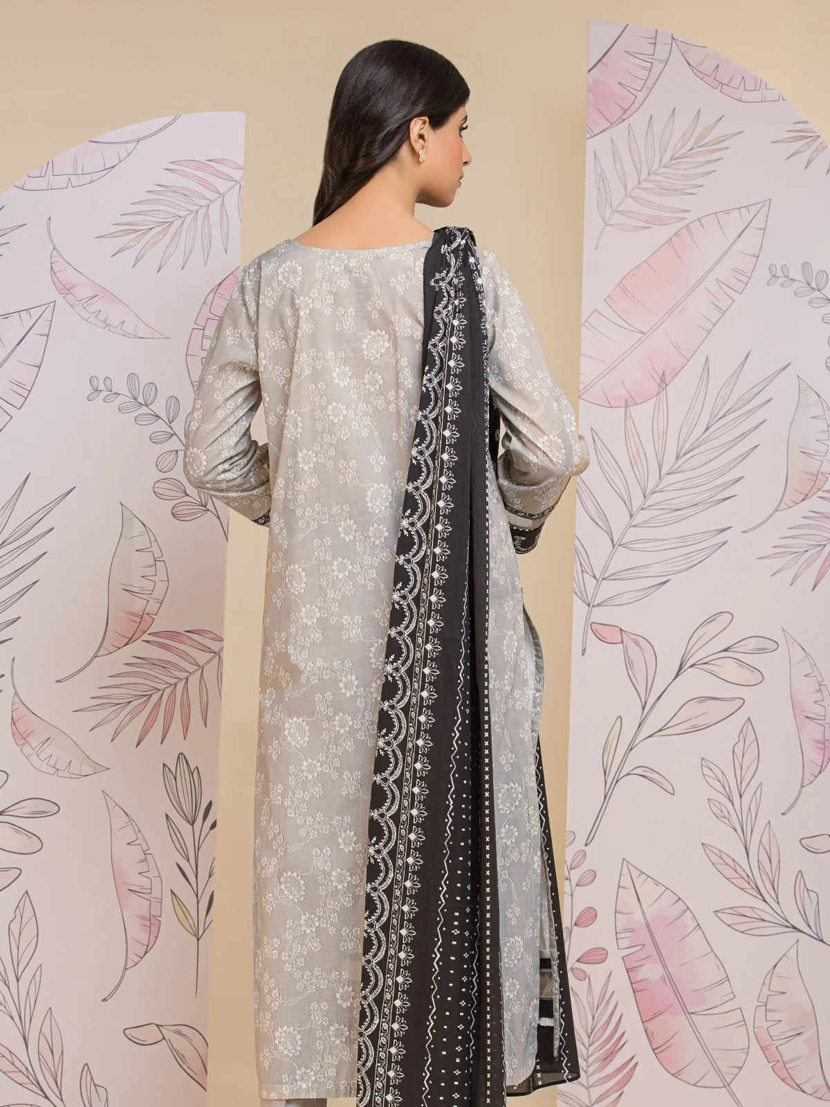 Printed Lawn Suit - EWU24A1-28018-3P - Image 7
