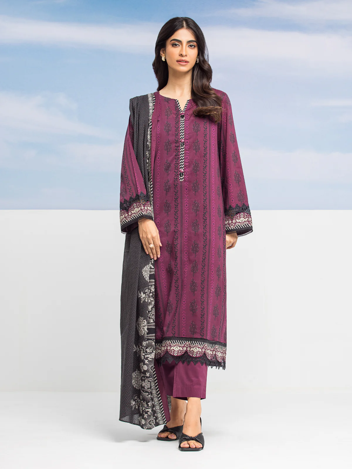 Printed Lawn Suit - EWU24A1-28019-3P