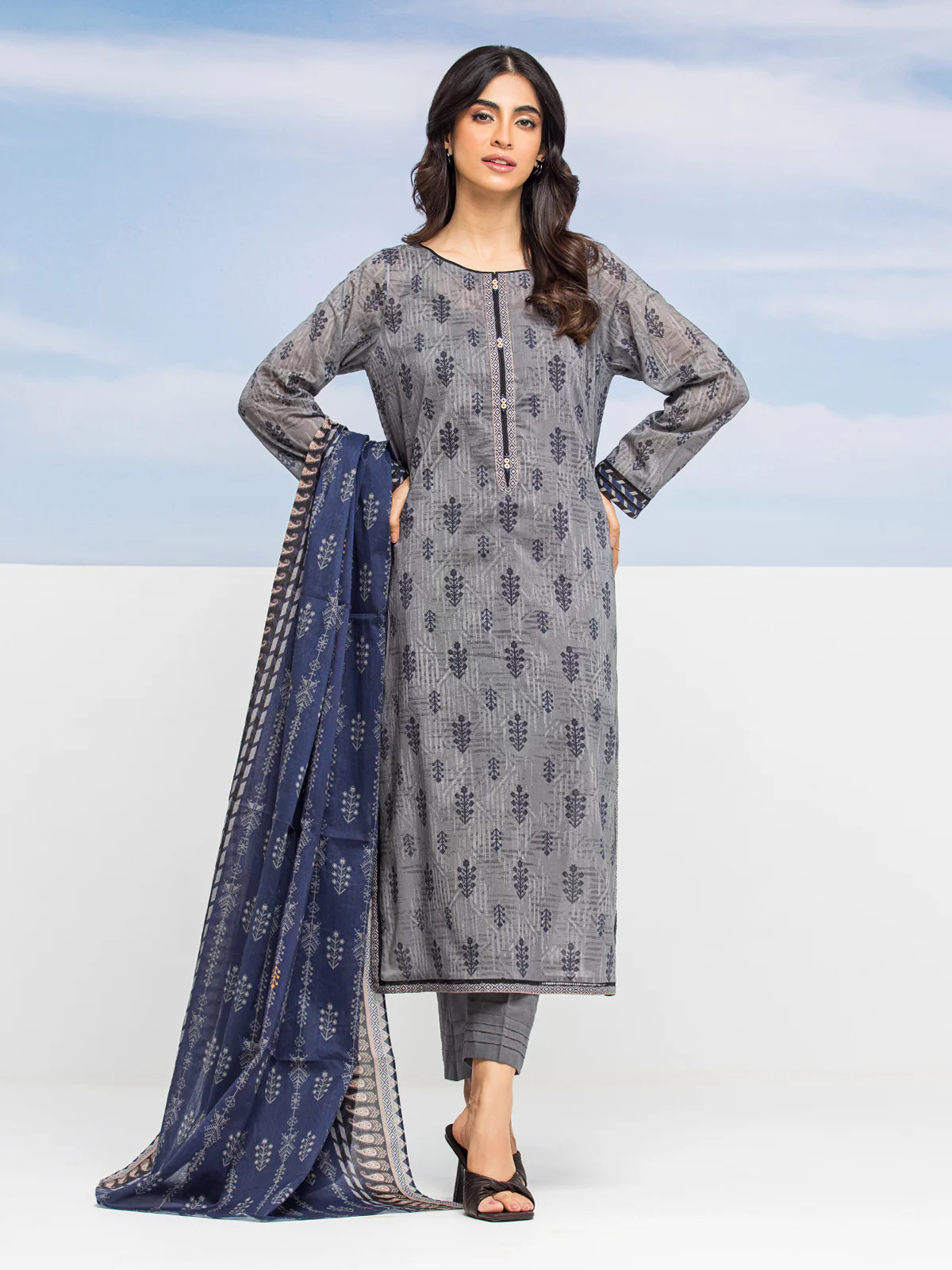 Printed Lawn Suit - EWU24A1-28041-3P