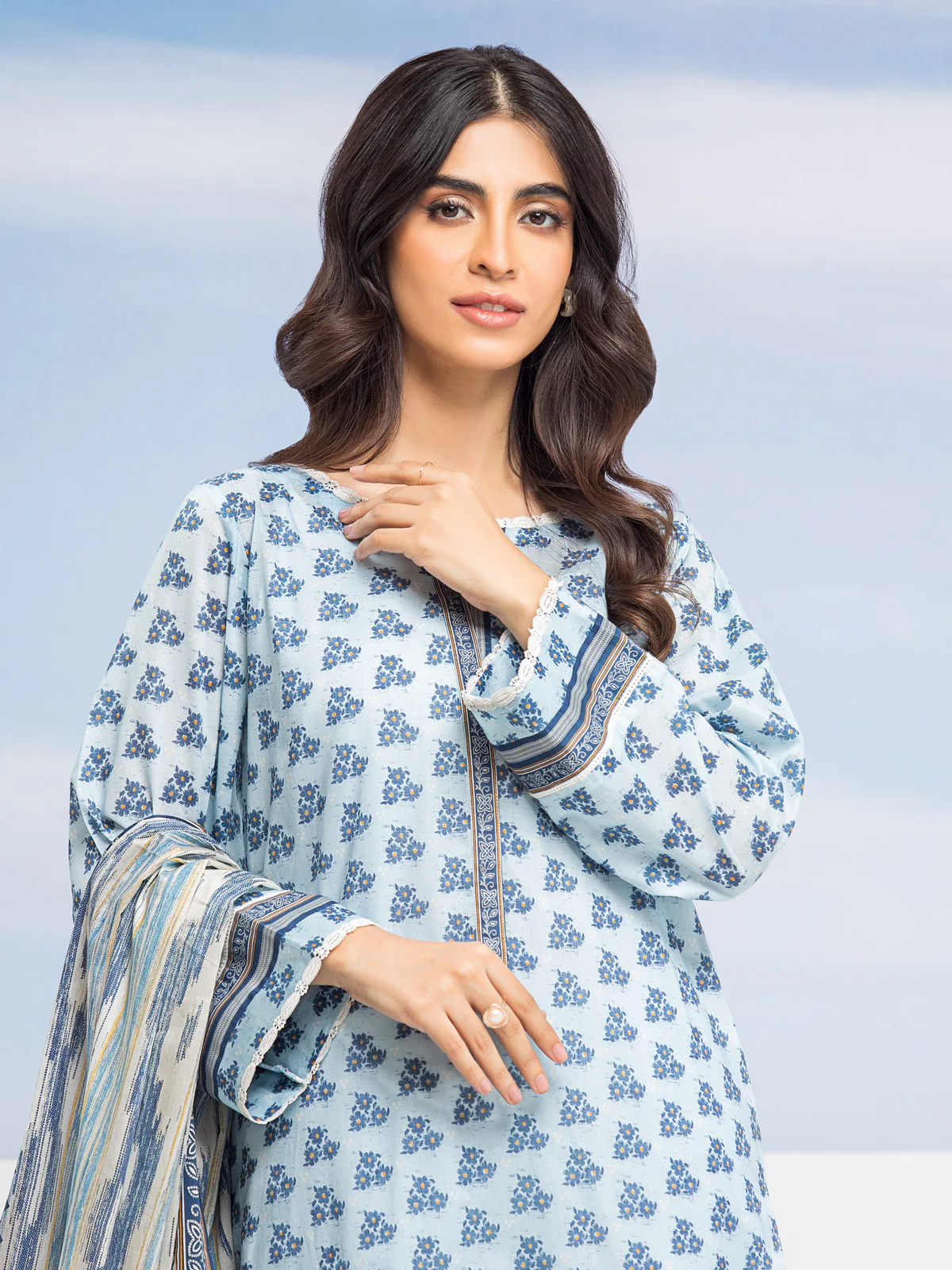 Printed Lawn Suit - EWU24A1-28048-3P - Image 3