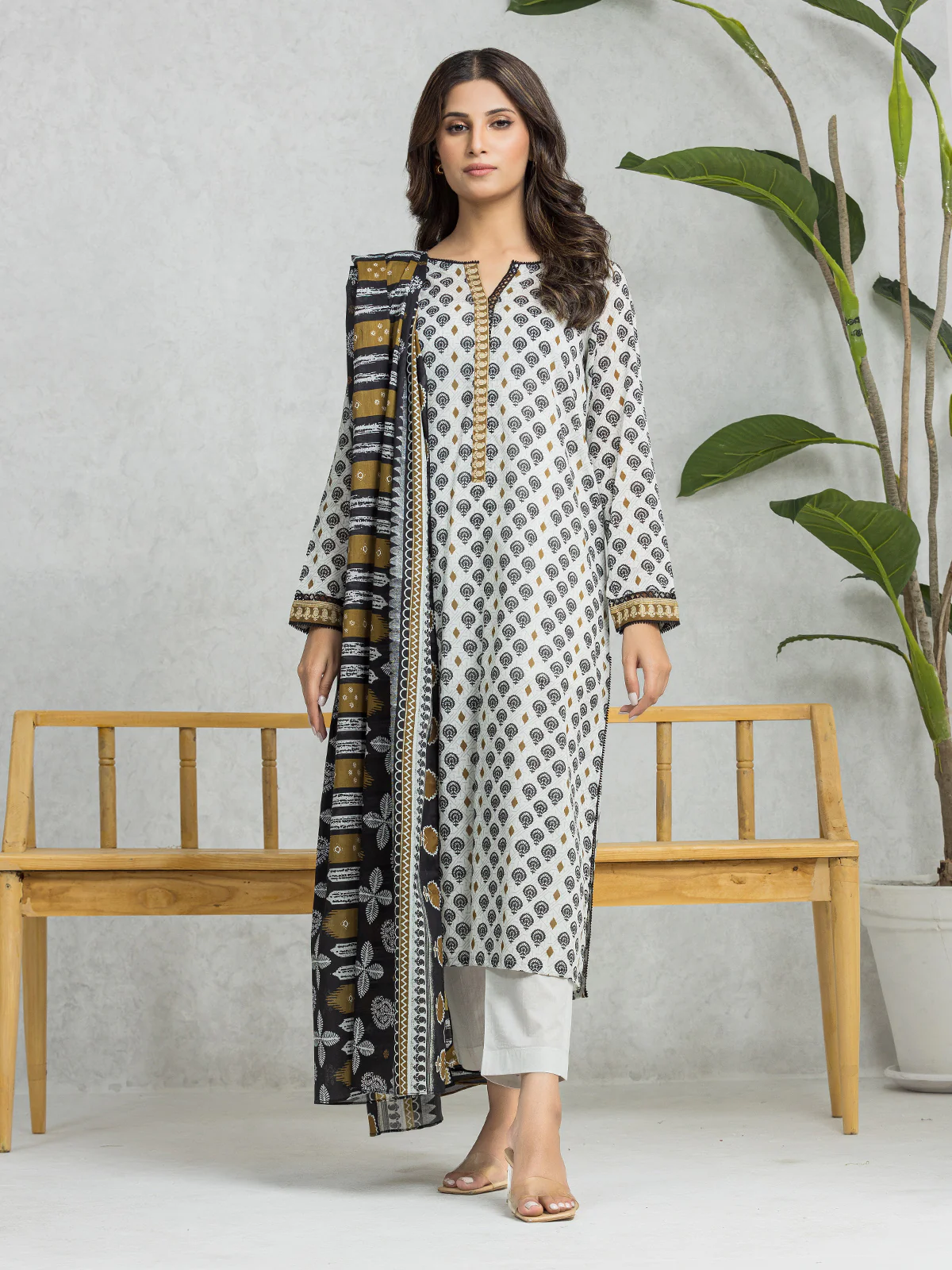 Printed Lawn Suit - EWU24A1-28065-3P