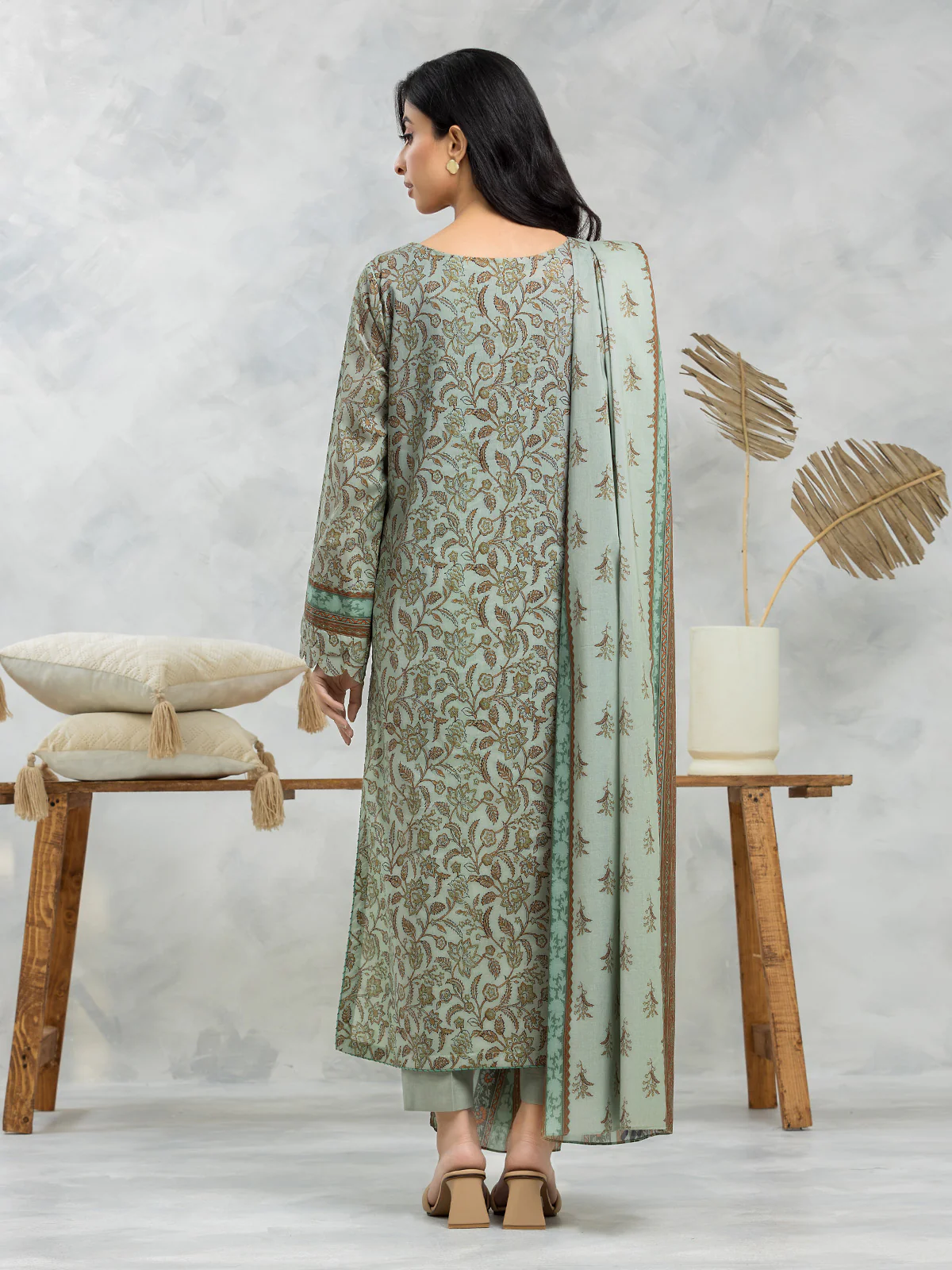 Printed Lawn Suit - EWU24A1-28090-3P - Image 3