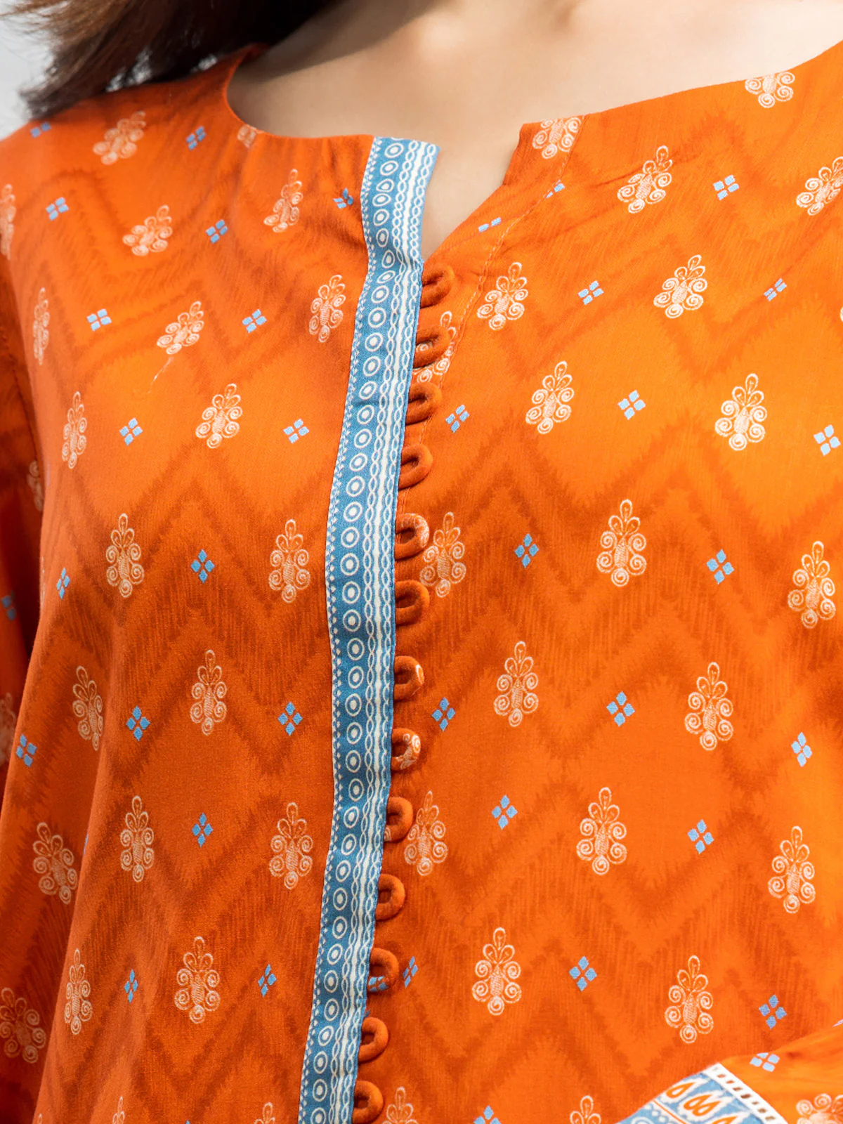 Printed Lawn Suit - EWU24A1-28102-3P - Image 3