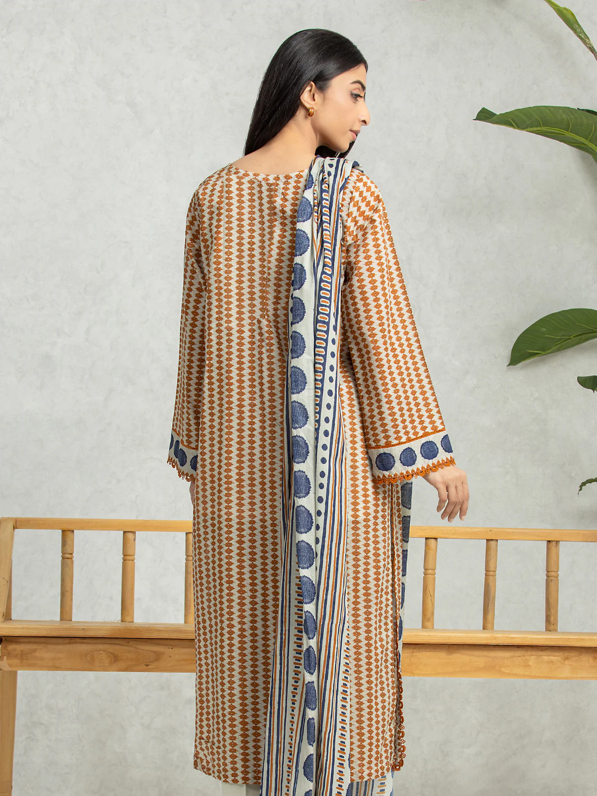 Printed Lawn Suit - EWU24A1-28104-3P - Image 2