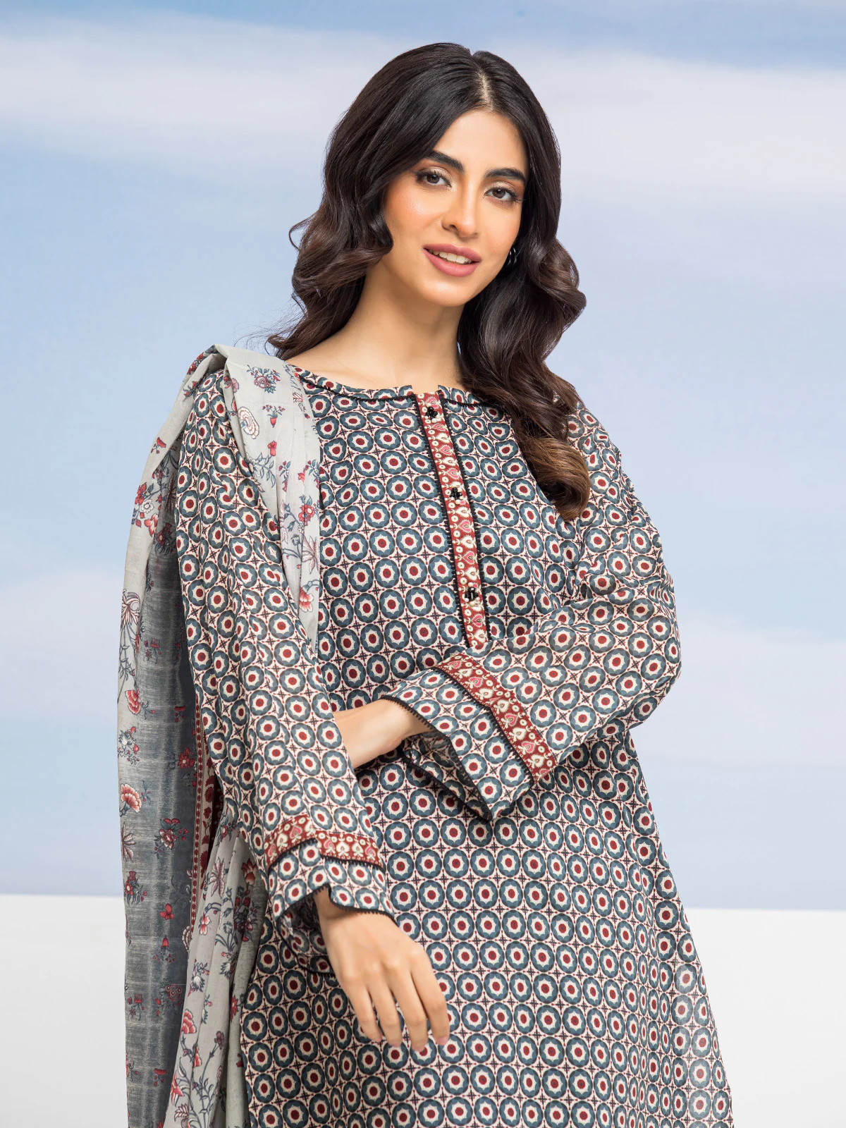 Printed Lawn Suit - EWU24A1-28206-3P - Image 4