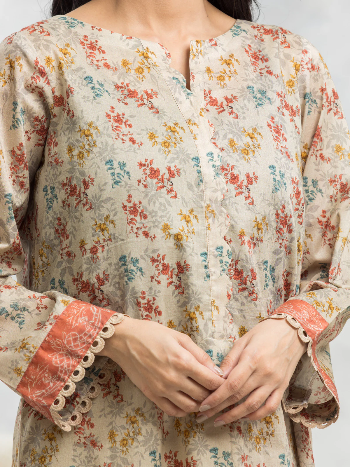Printed Lawn Suit - EWU24A1-28276-3P - Image 4