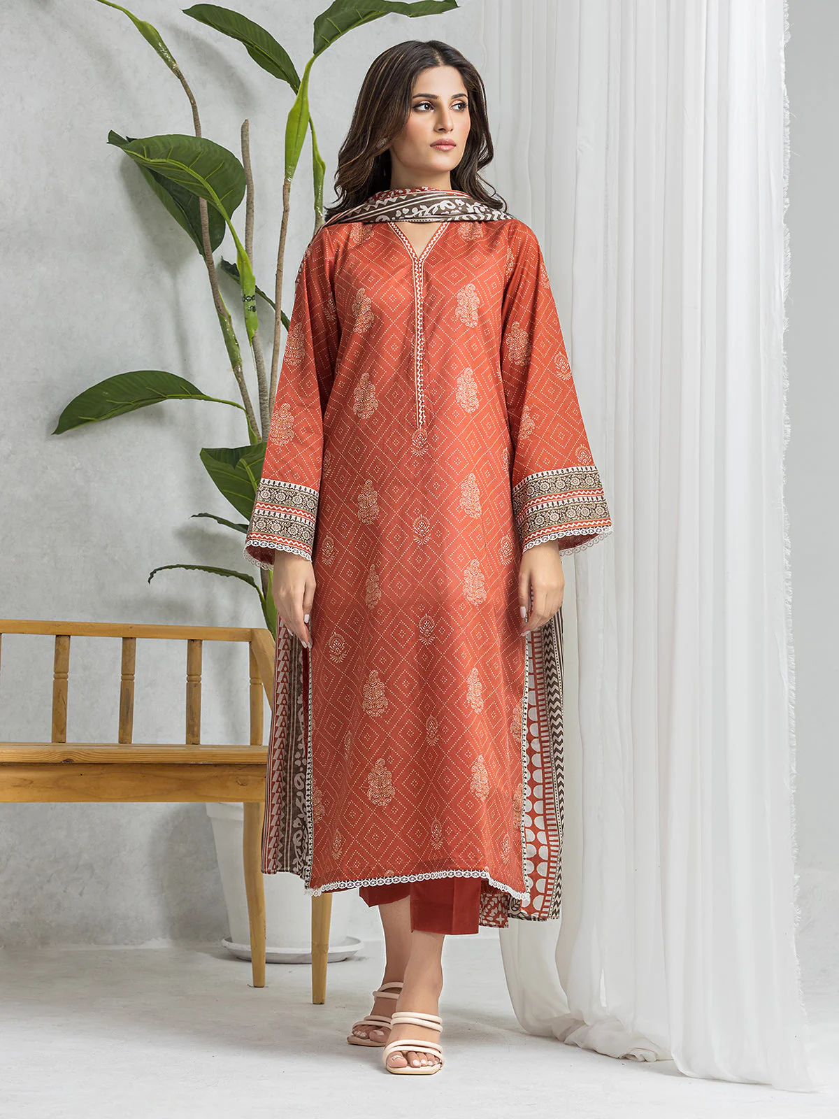 Printed Lawn Suit - EWU24A1-28281-3P